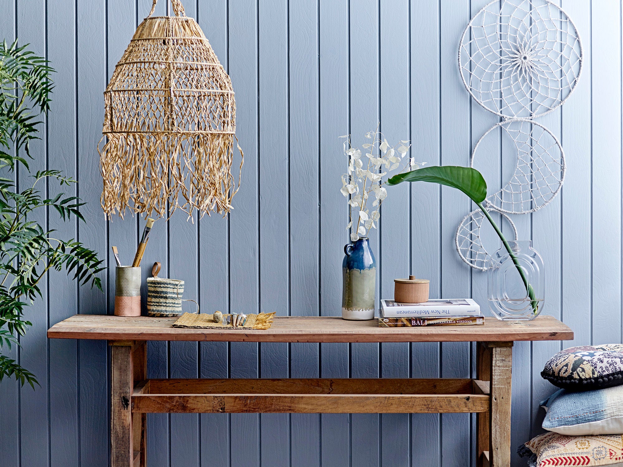 Thora Hängeleuchte, Natur, Raphia