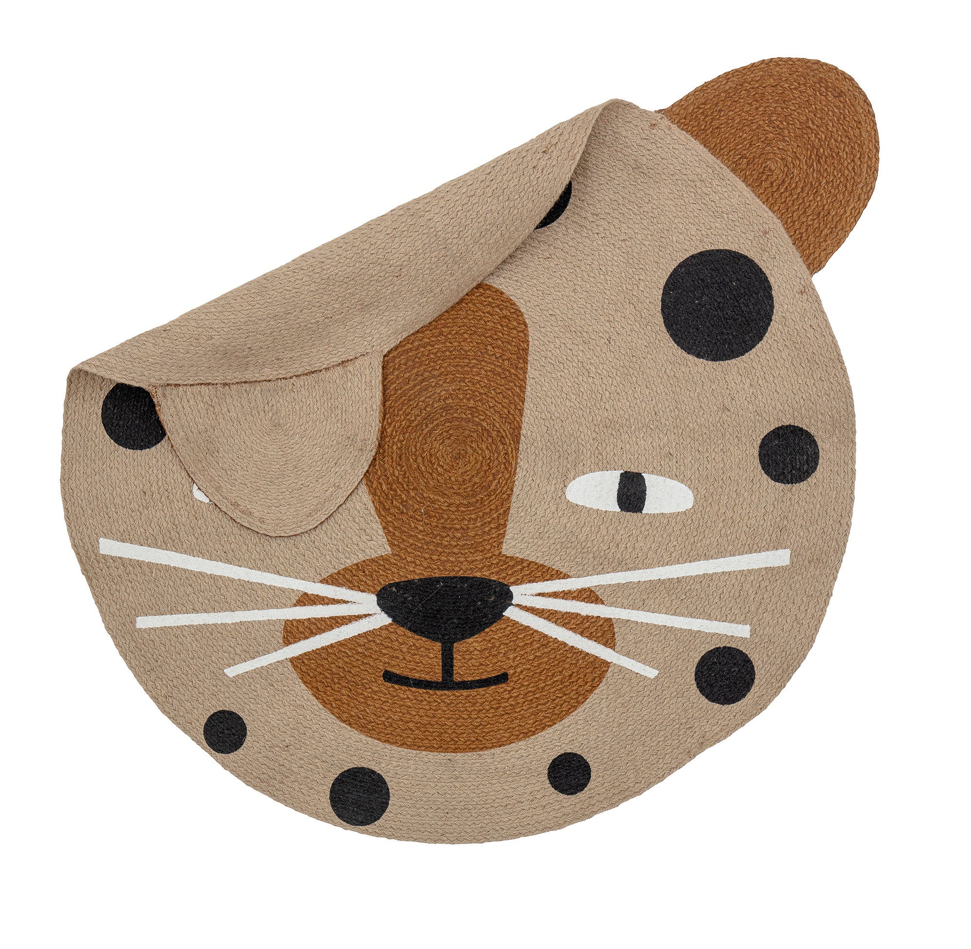 Naffie Teppich aus Jute in Leopardenform fürs Kinderzimmer