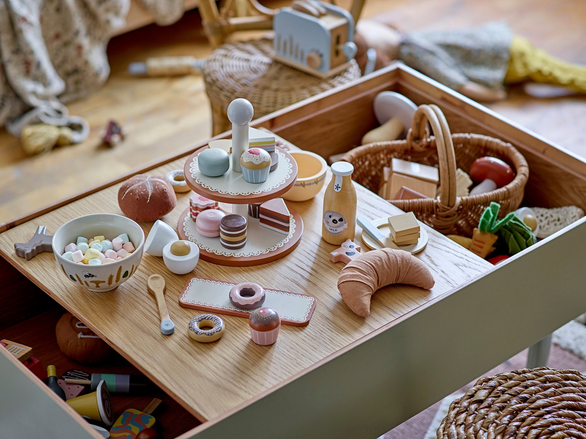 Snorre Spielset mit Stoffbrot für Kinderküche