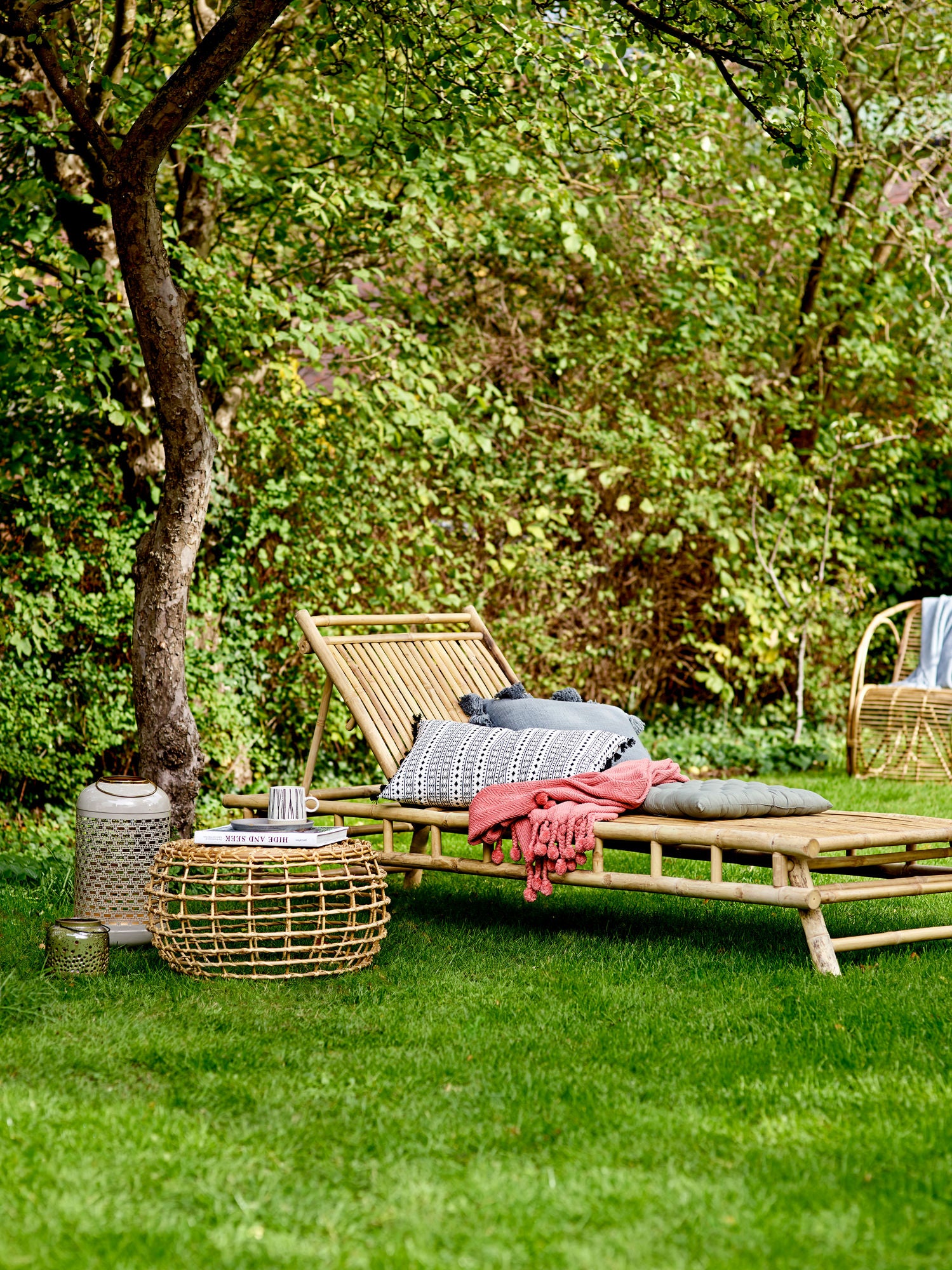 Sole Tagesbett Bambus Natur Verstellbare Rückenlehne Lesen Relaxen