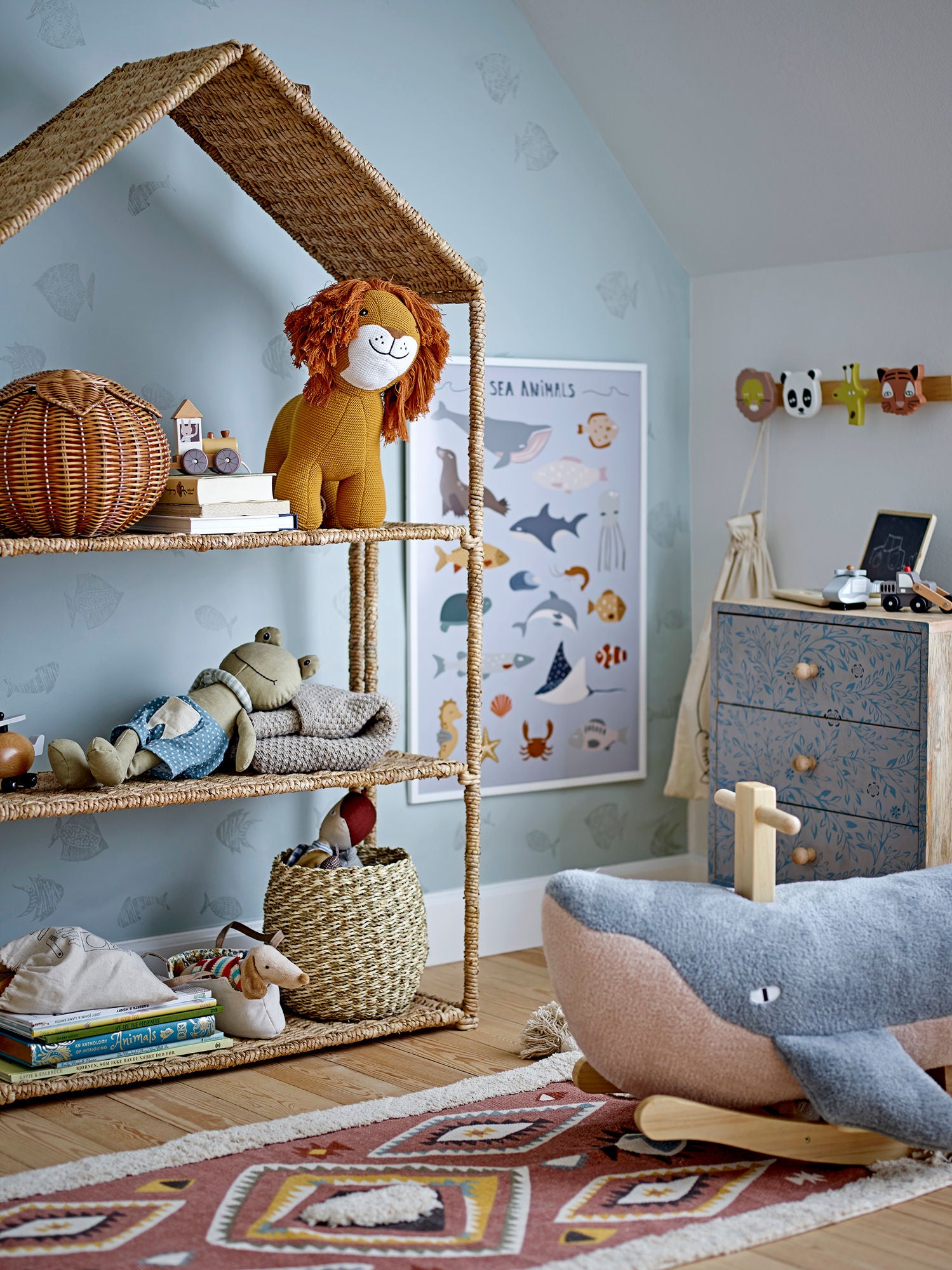 Malli Seegras Korb Natur Handgeflochten Aufbewahrungskorb für Dekor und Ordnung