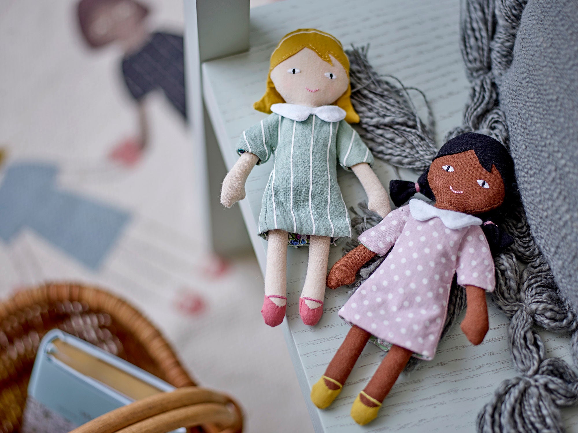 Elinna Kissen rund mit Quasten aus Baumwolle