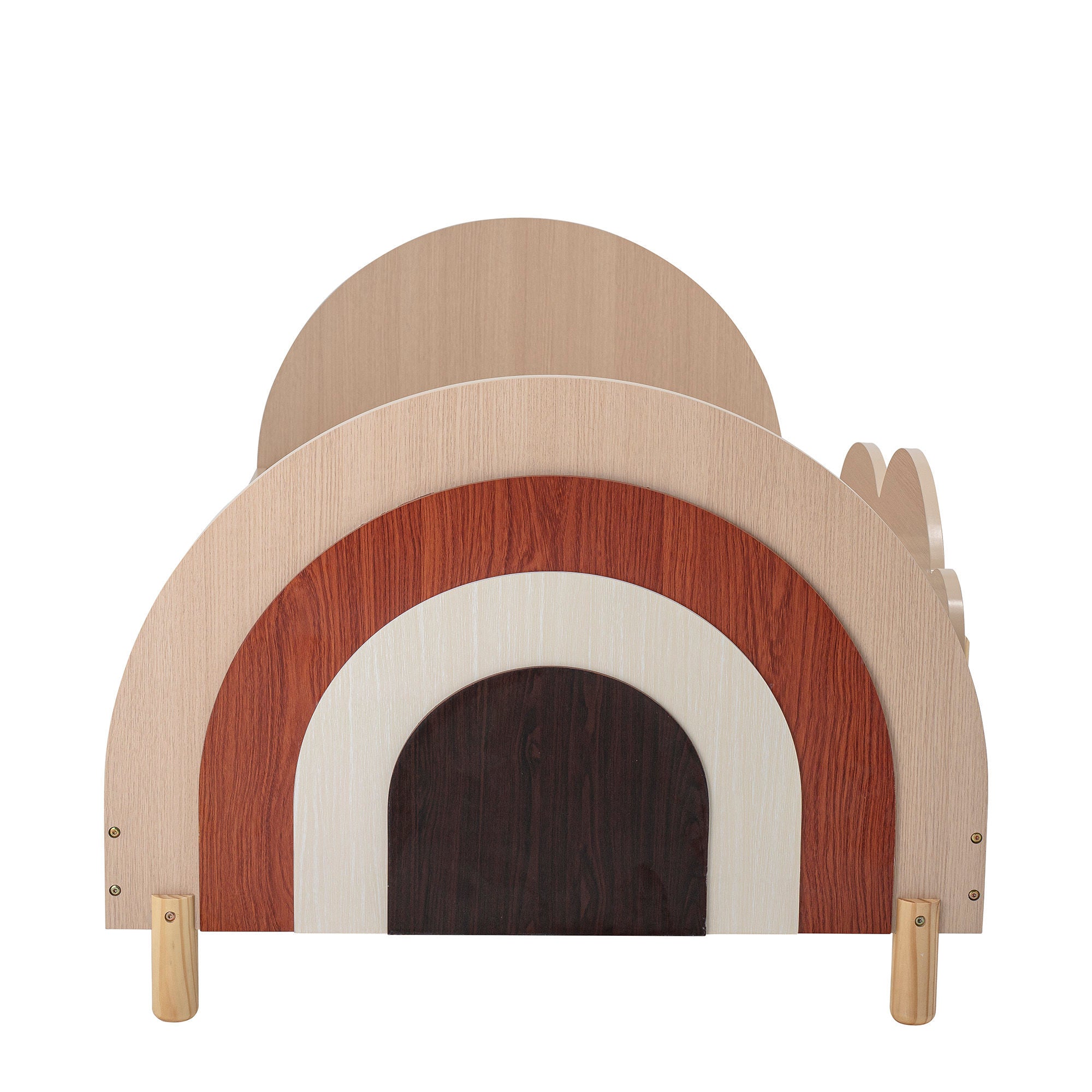 Charli Kinderbett mit Regenbogen-Design aus Holz