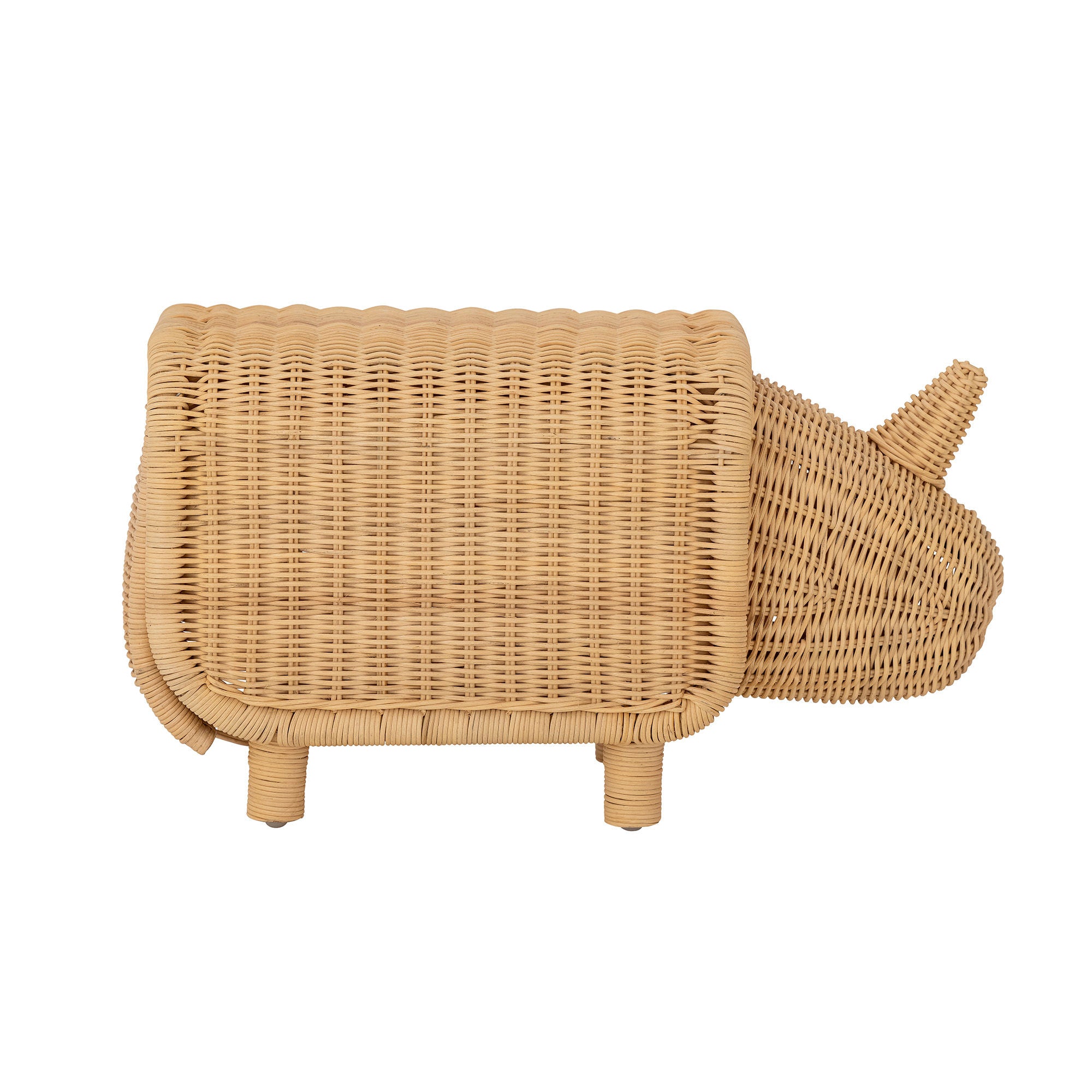 Soffe Hocker mit Stauraum, Natur, Rattan