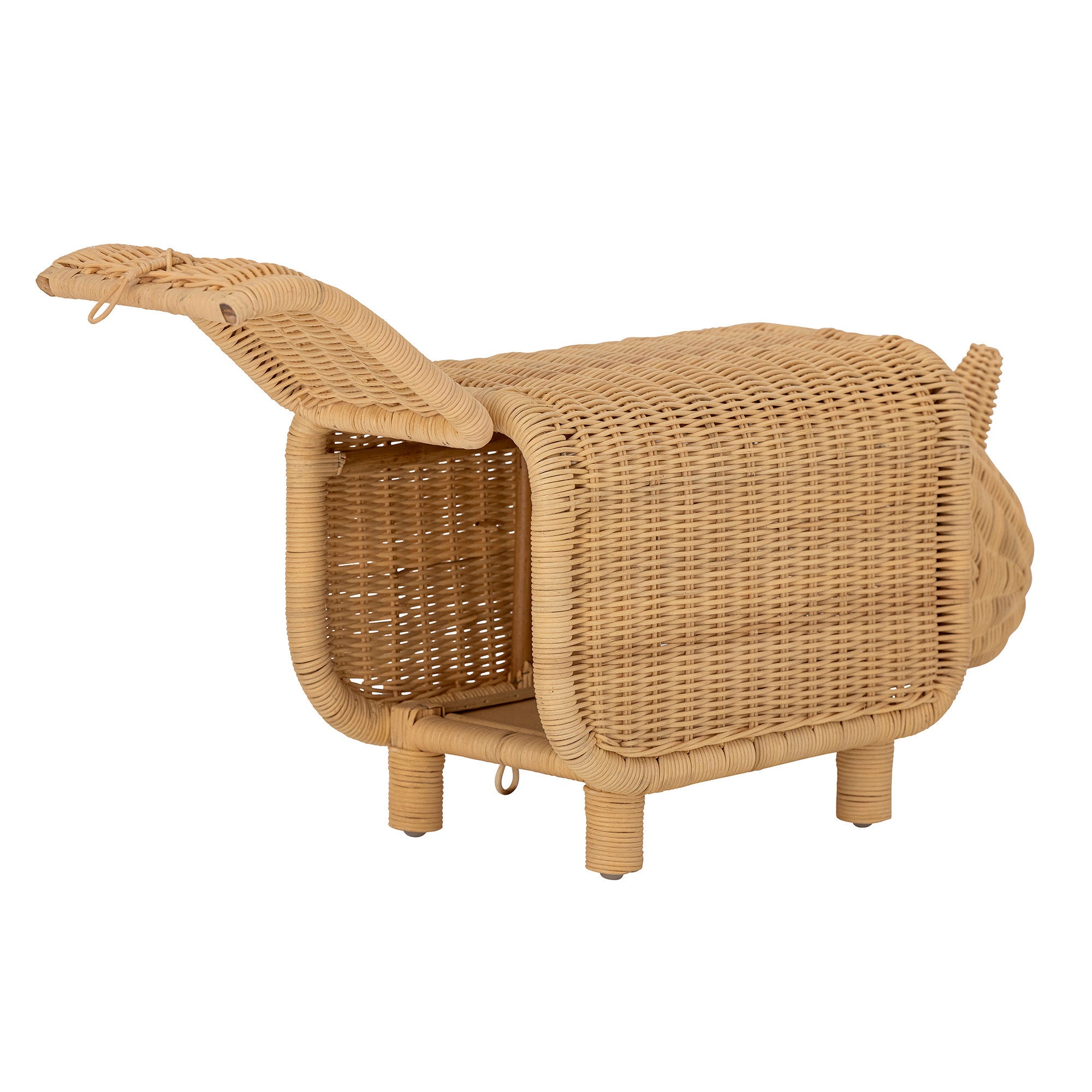 Soffe Hocker mit Stauraum, Natur, Rattan