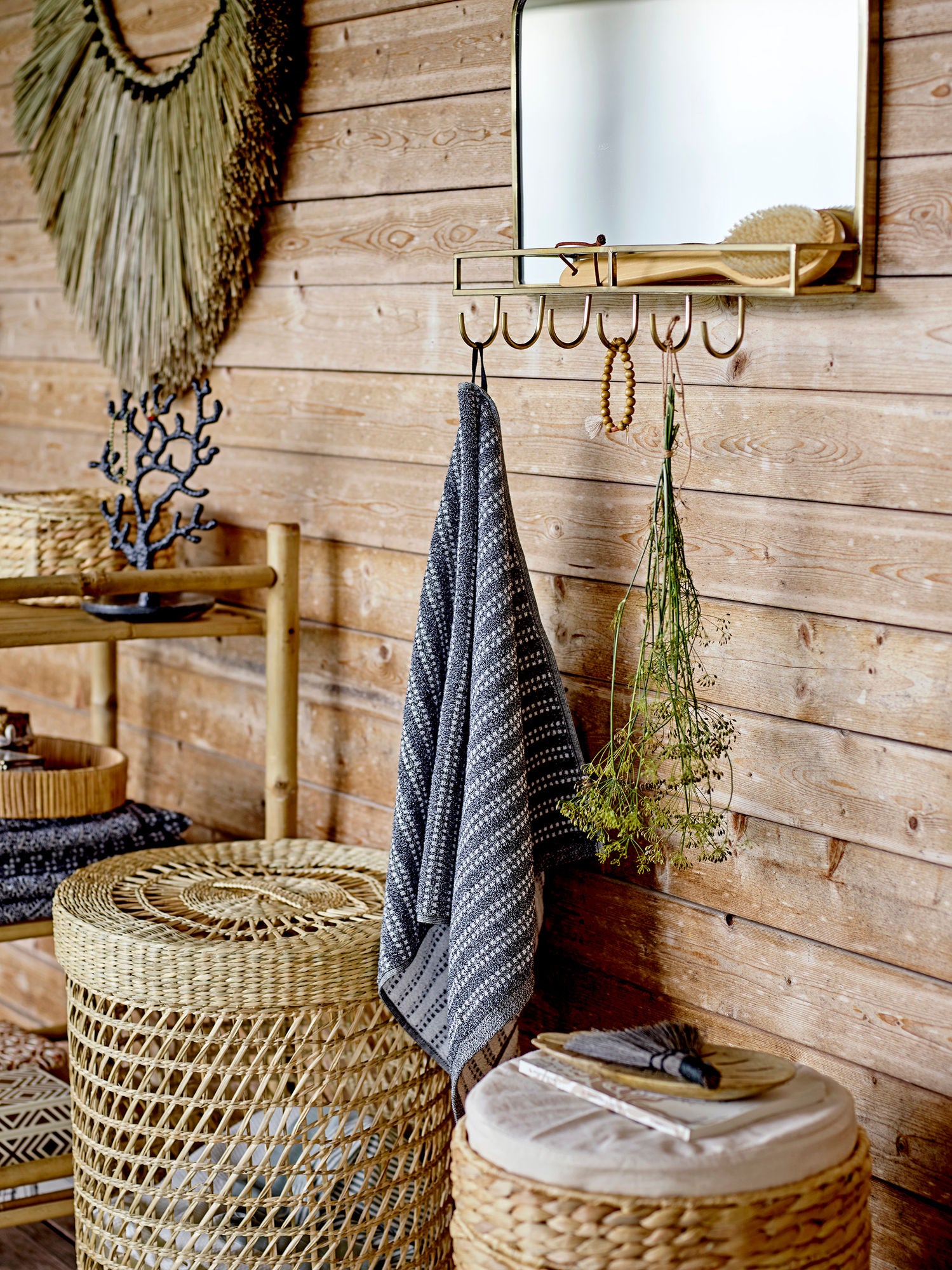 Connie Korb Set Aus Seegras mit Deckel Vielseitige Aufbewahrung für Wäsche Überwürfe und Papierrollen