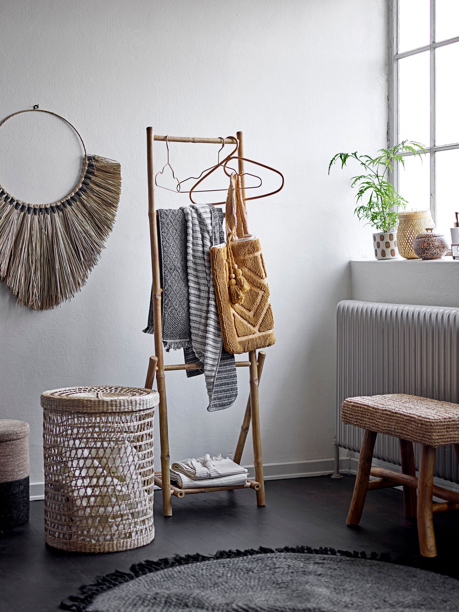 Connie Korb Set Aus Seegras mit Deckel Vielseitige Aufbewahrung für Wäsche Überwürfe und Papierrollen