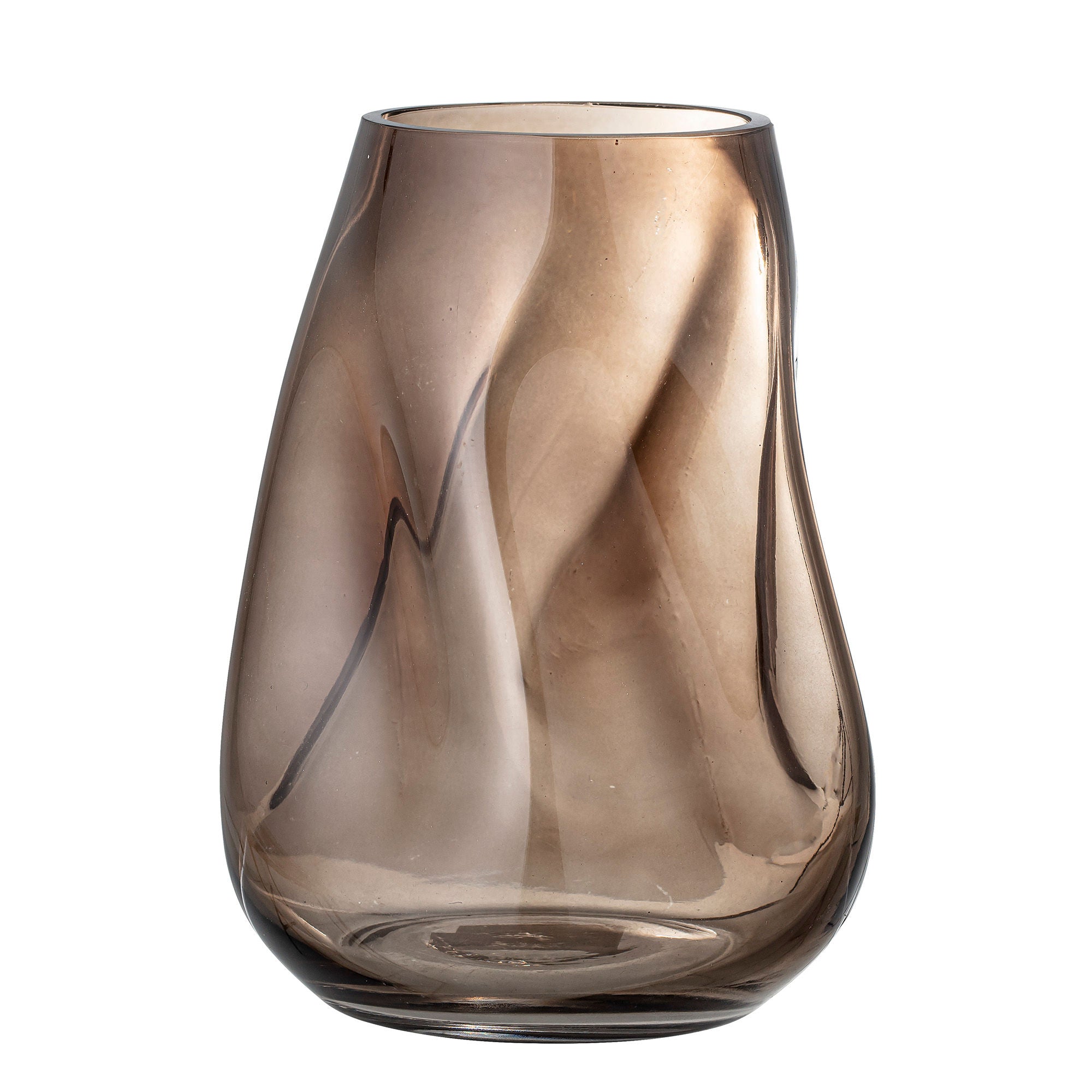 Ingolf Vase, Braun, Glas