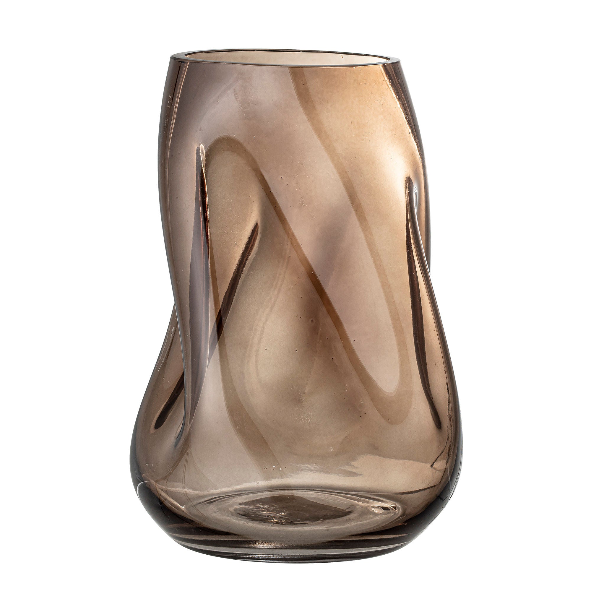 Ingolf Vase, Braun, Glas