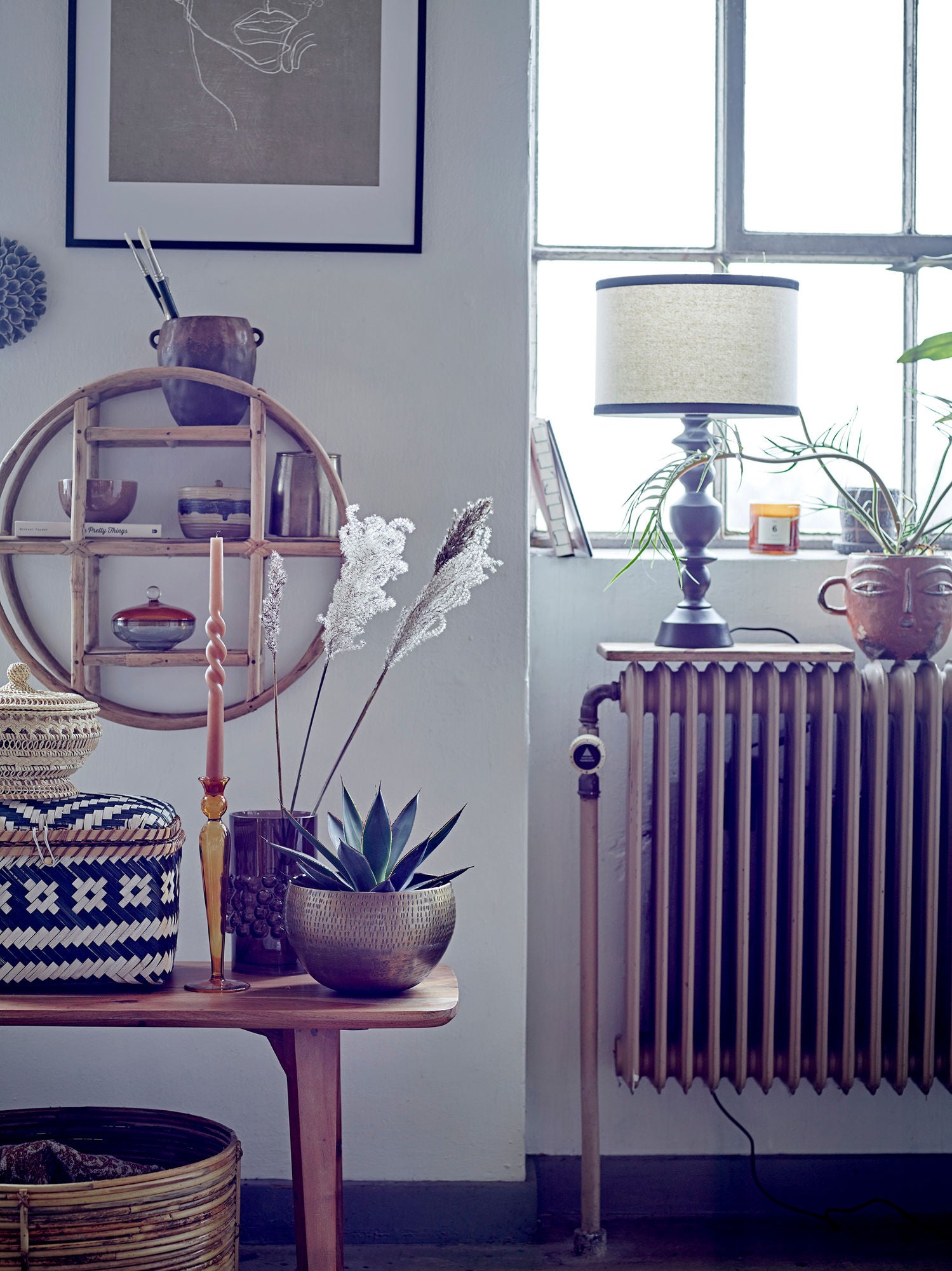 Lo Blumentopf Tribal-Design mit Glasiertem Innenraum für Leichte Reinigung