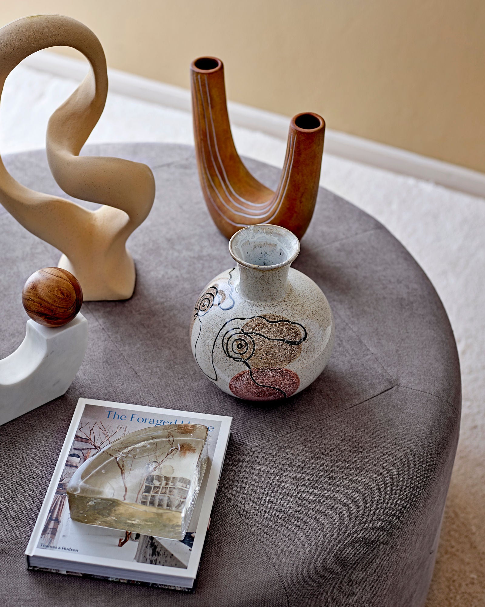 Irini Vase, Weiß, Steingut