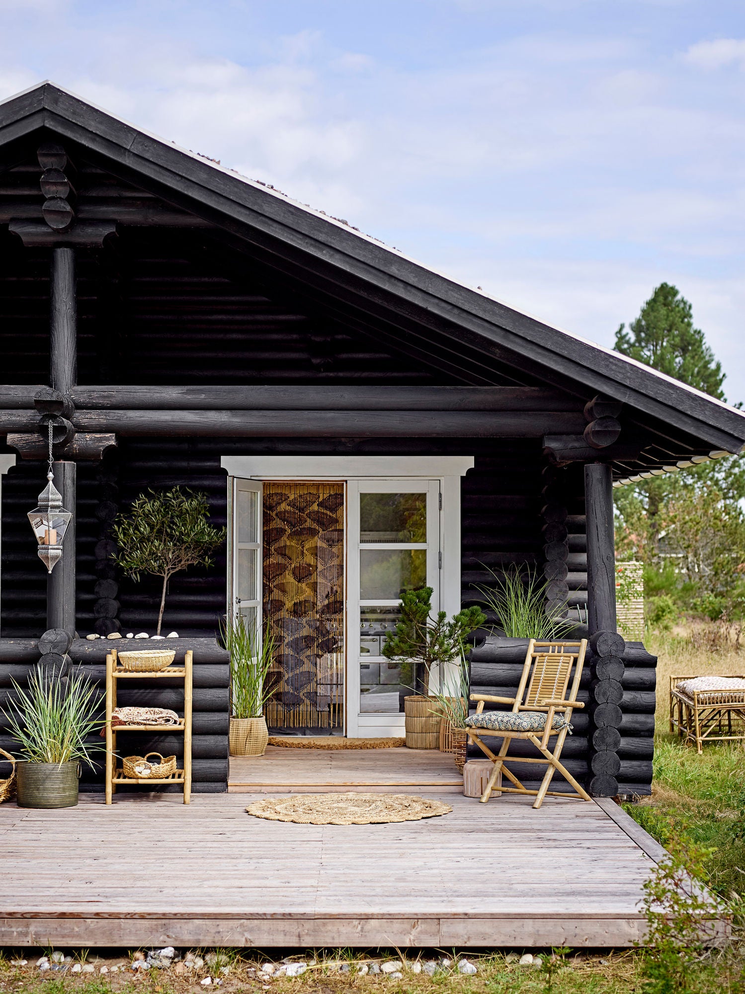 Elit Körbe Zweier Set Natur Mendong Gras Handgefertigt Eisendetails Dekoration