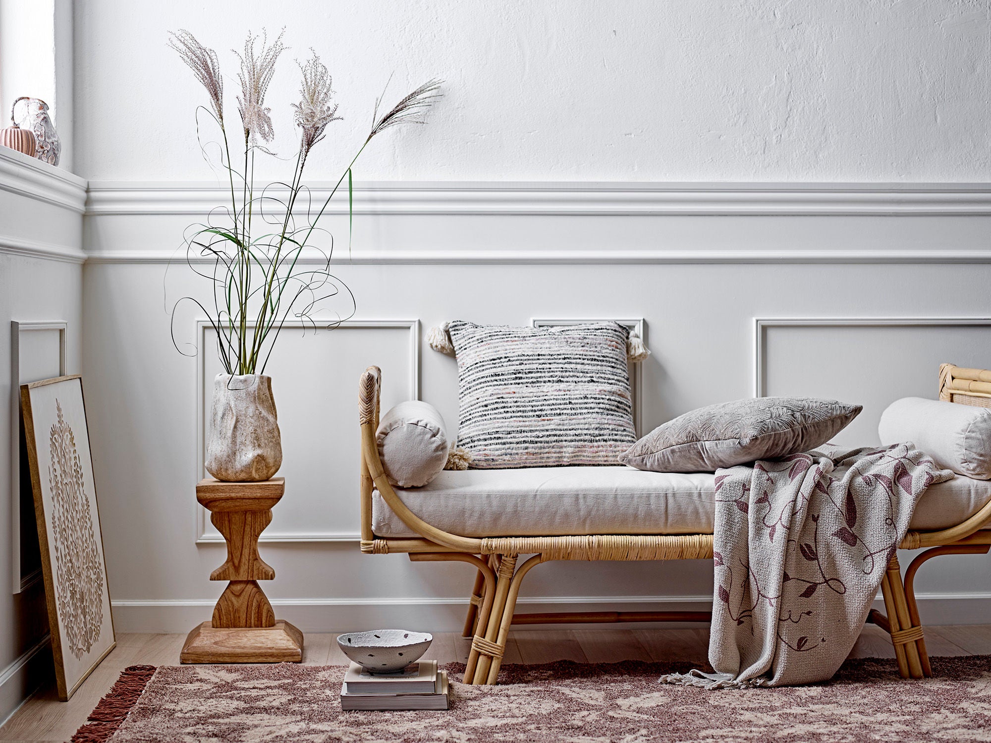 Malu Teppich, Braun, Baumwolle