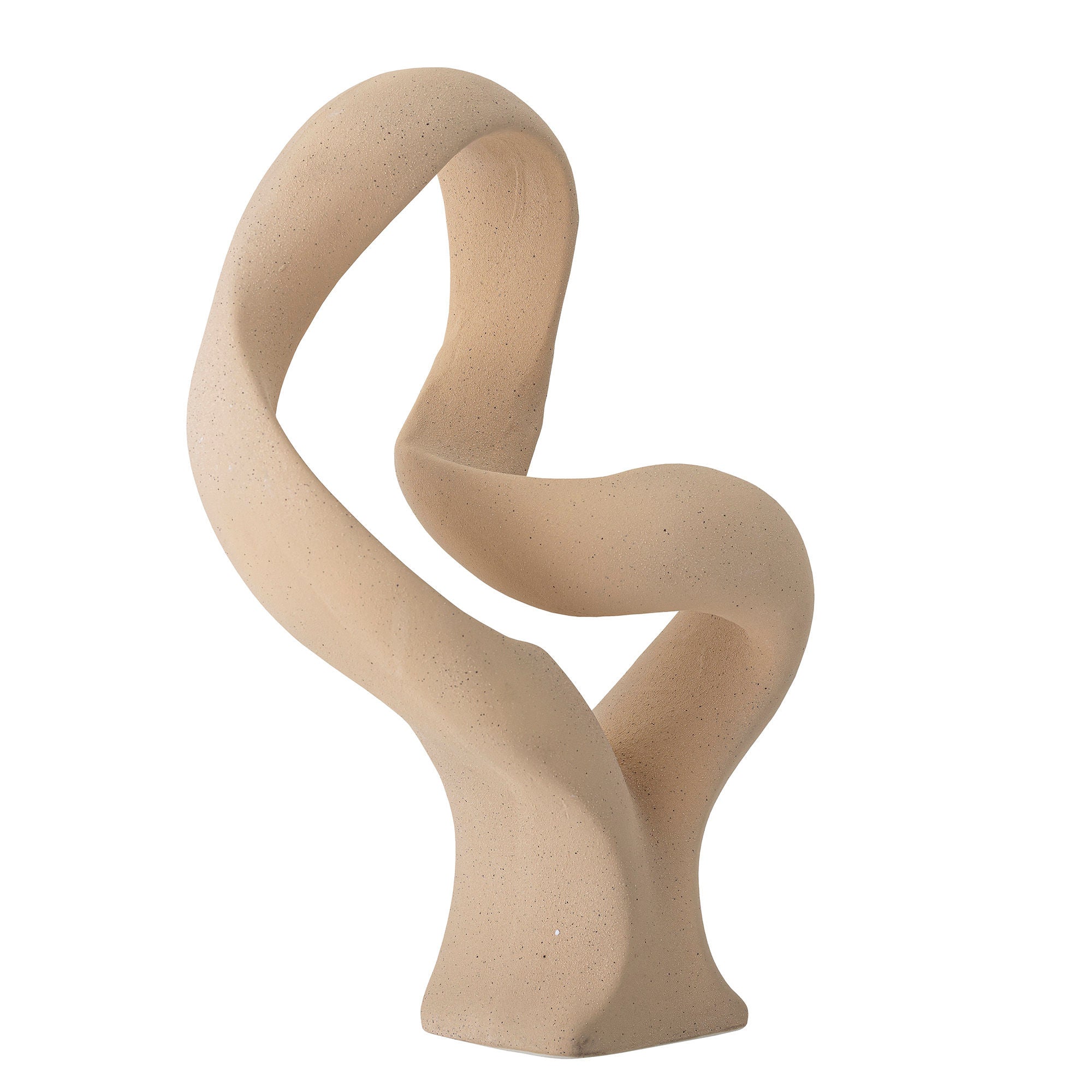 Berhan Steingut Skulptur Natur Deko Großes Raum Statement Stück für Wohnzimmer und Einrichtung