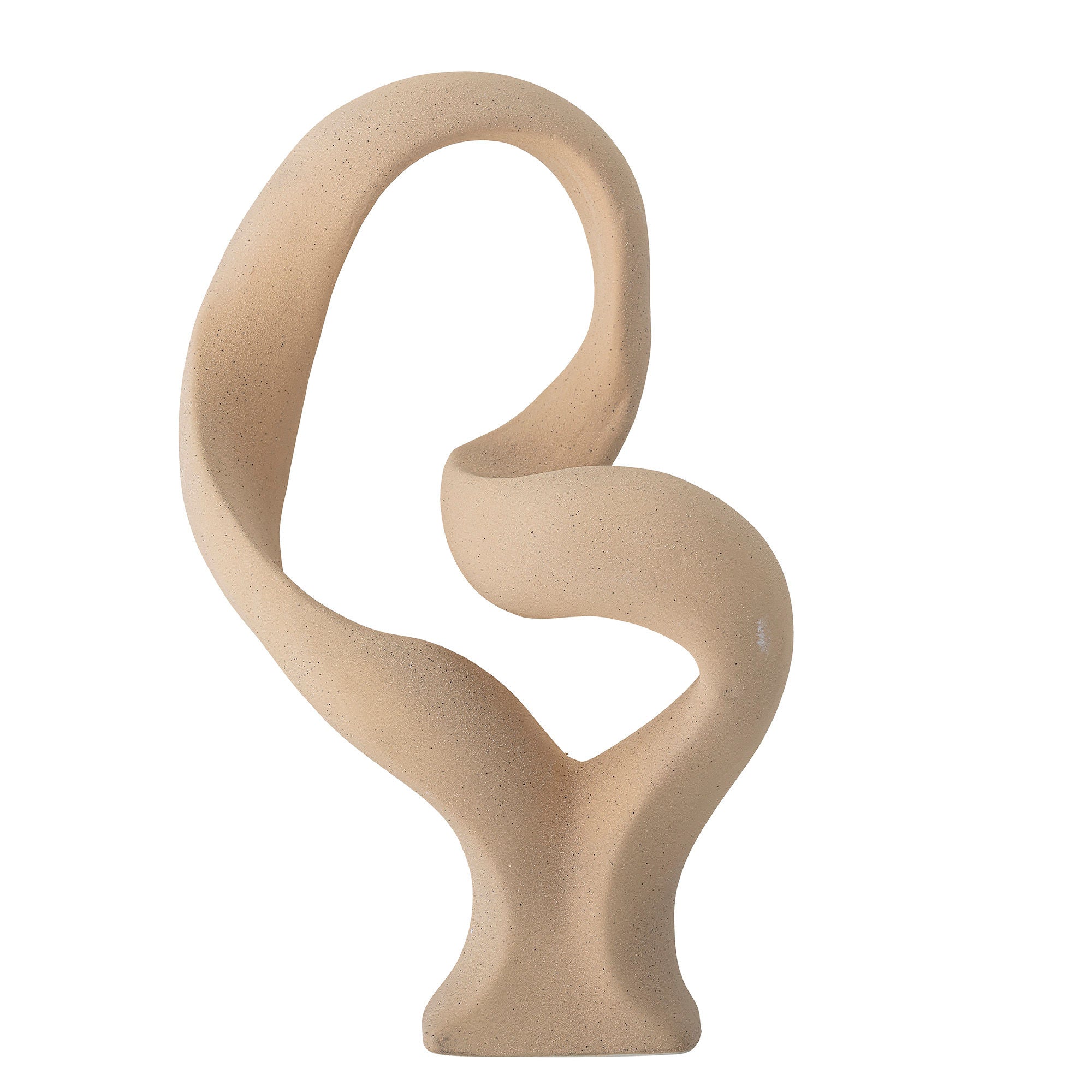 Berhan Steingut Skulptur Natur Deko Großes Raum Statement Stück für Wohnzimmer und Einrichtung