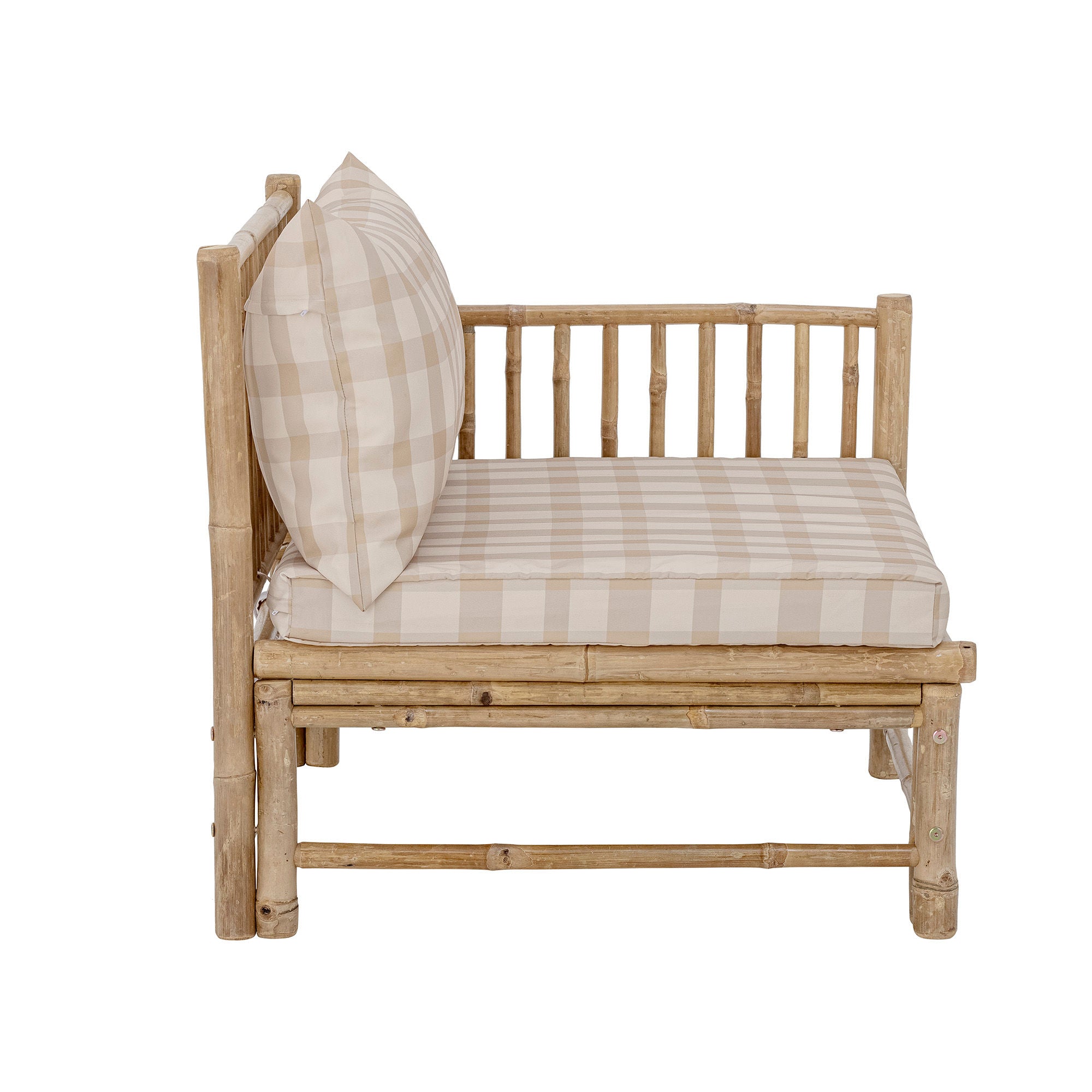 Korfu Modul-Sofa Rechte Ecke Natur Bambus Flexibles Outdoor Modul System