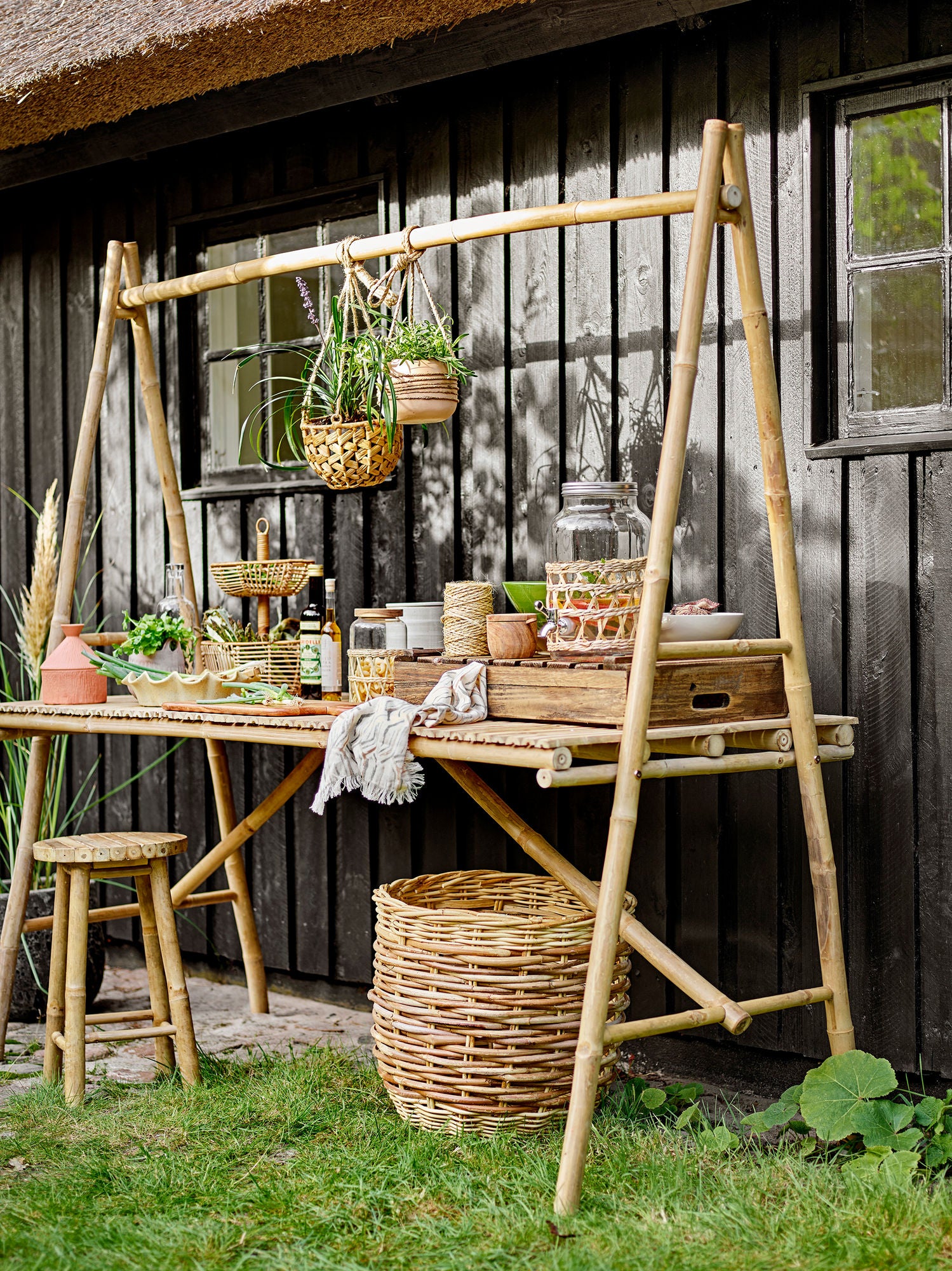 Malo Esstisch Bambus Natur Robustes Pflegeleichtes Möbelstück für Drinnen