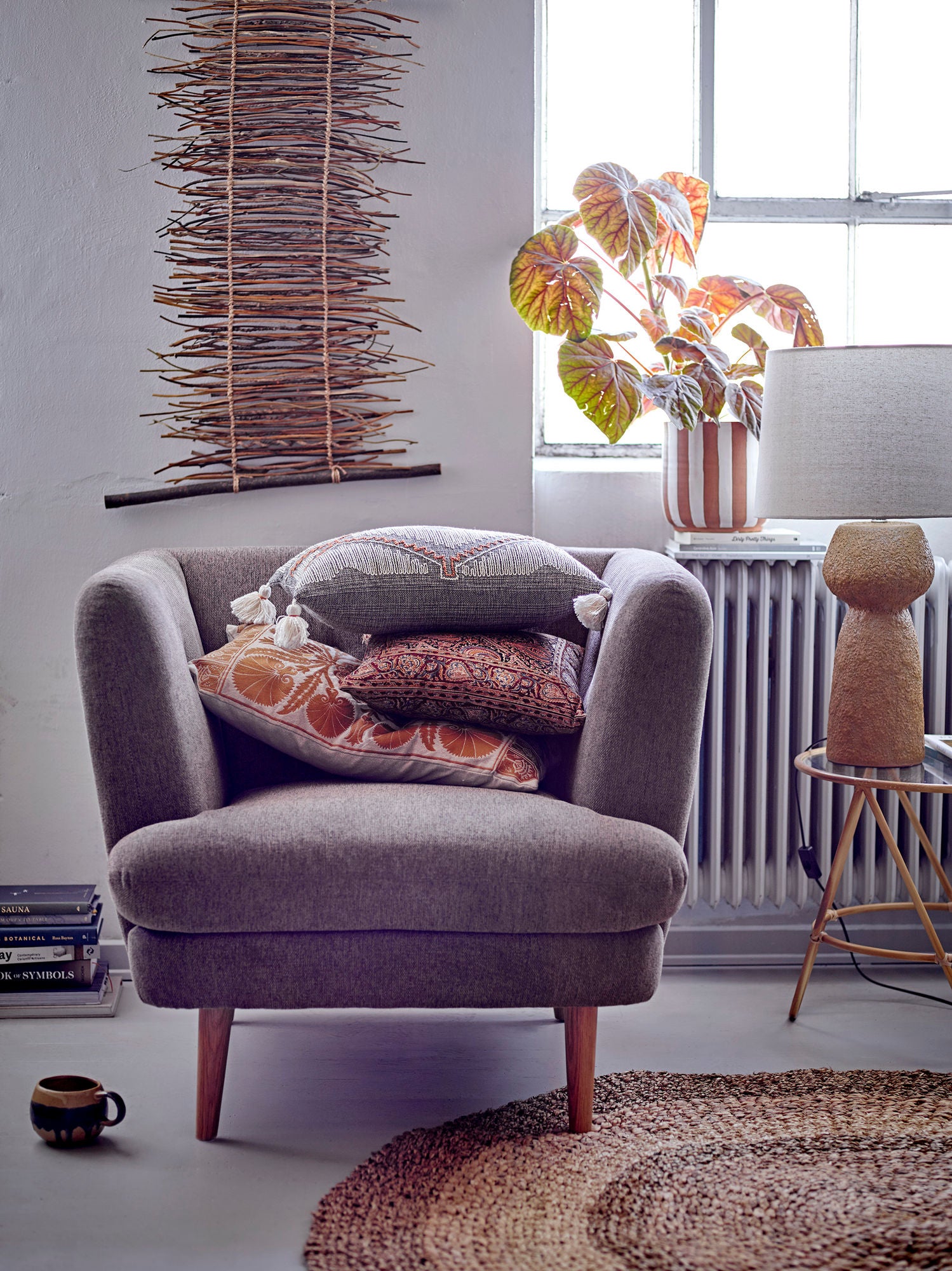 Malic Seegras Teppich Natur Runde Silhouette Langlebig Unikat Wärme für Räume