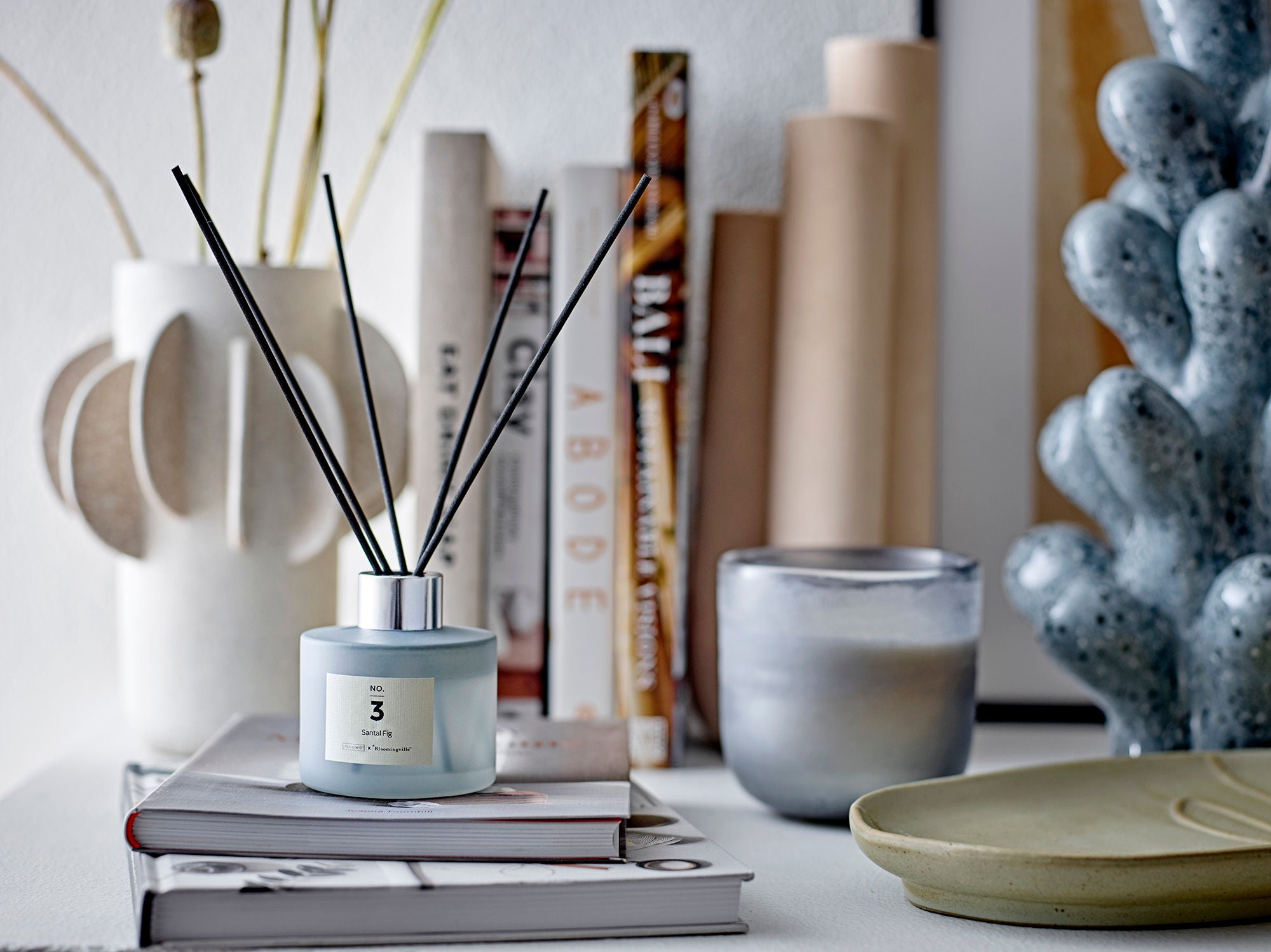 Innes Vase, Blue, Steingut