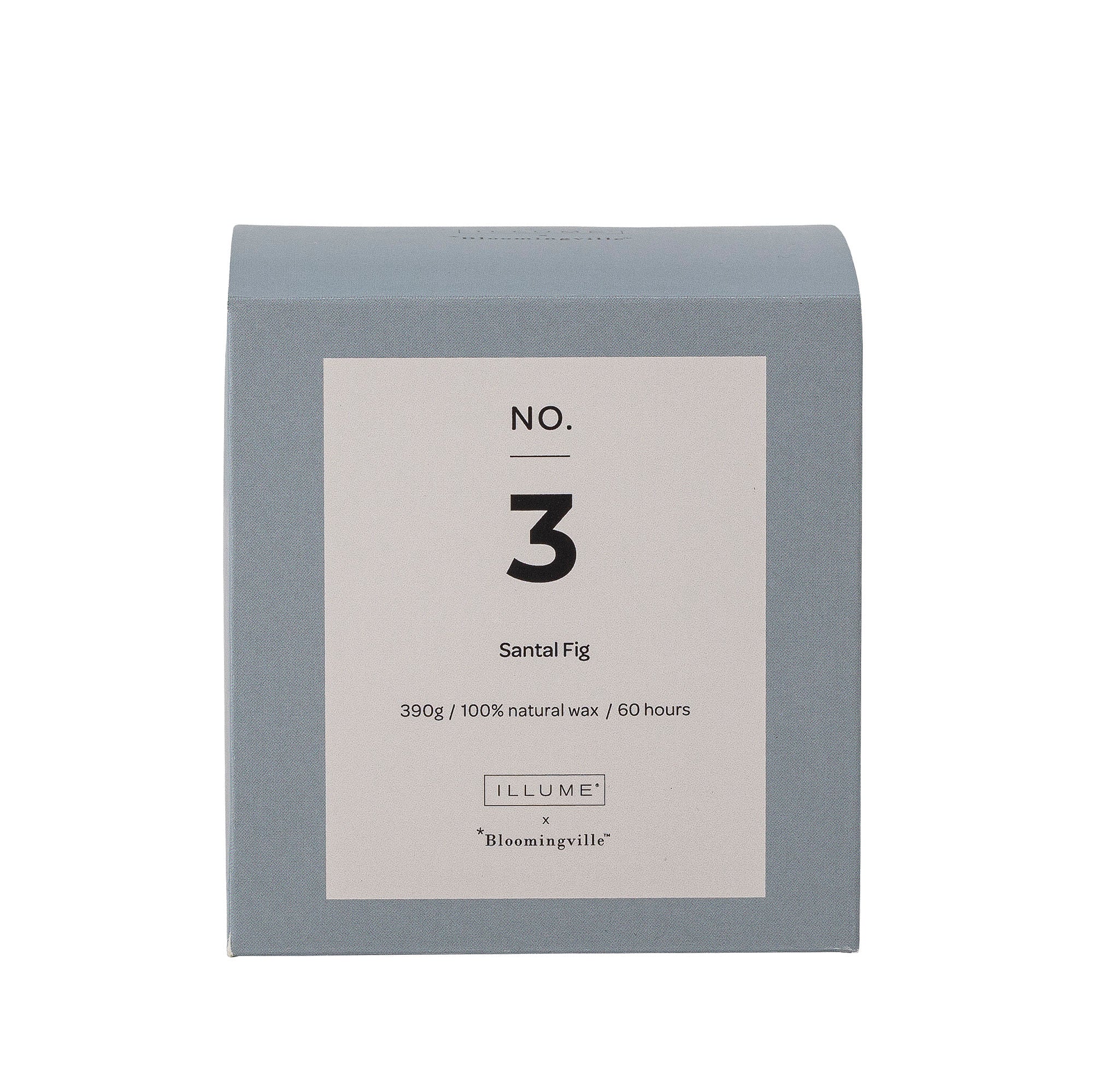 Santal Fig Duftkerze Blau Natürliches Wachs Langanhaltender Duft