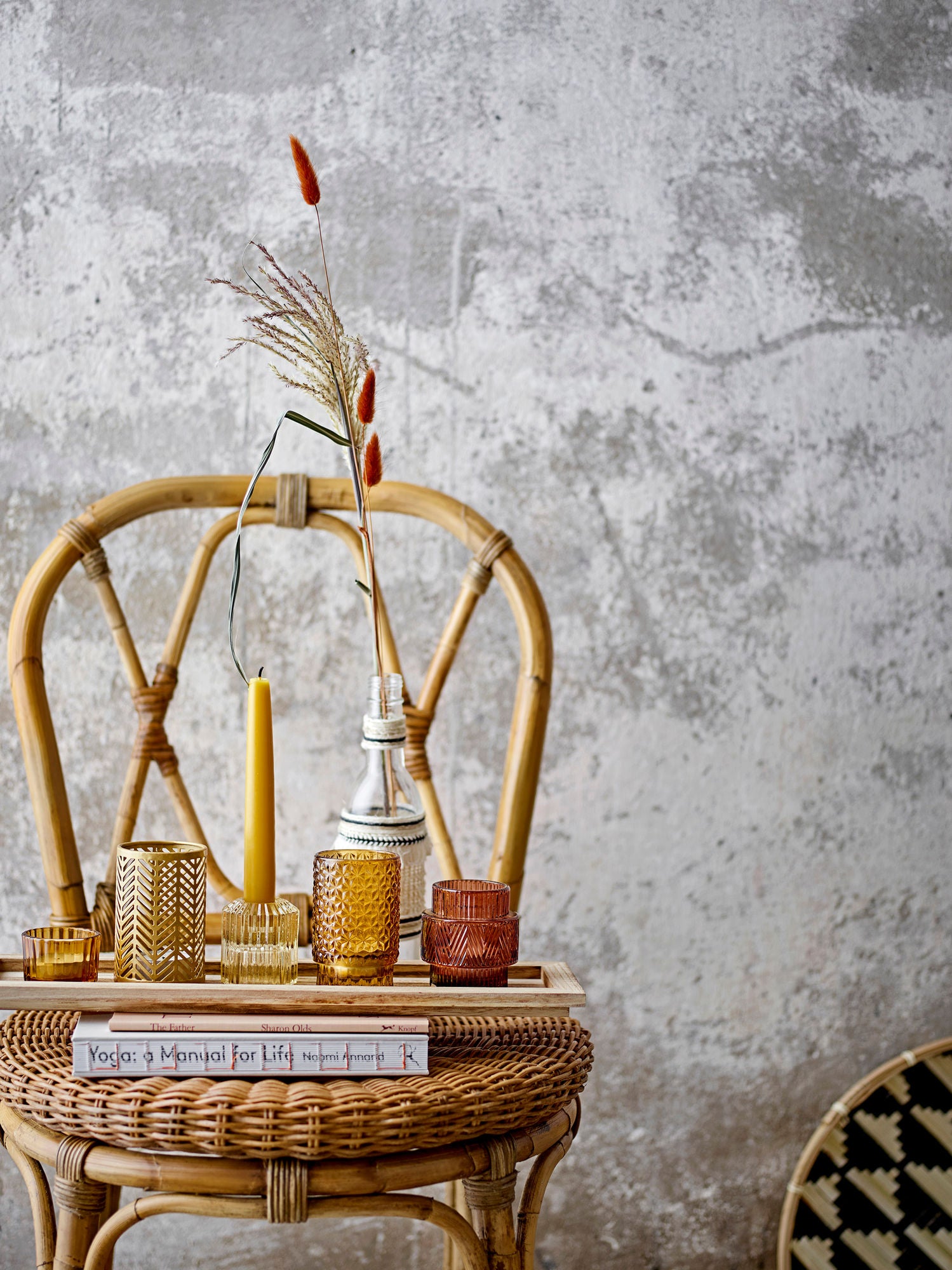 Sanga Tablett Teelichthalter Braun Glas Gemütliche Lichtakzente