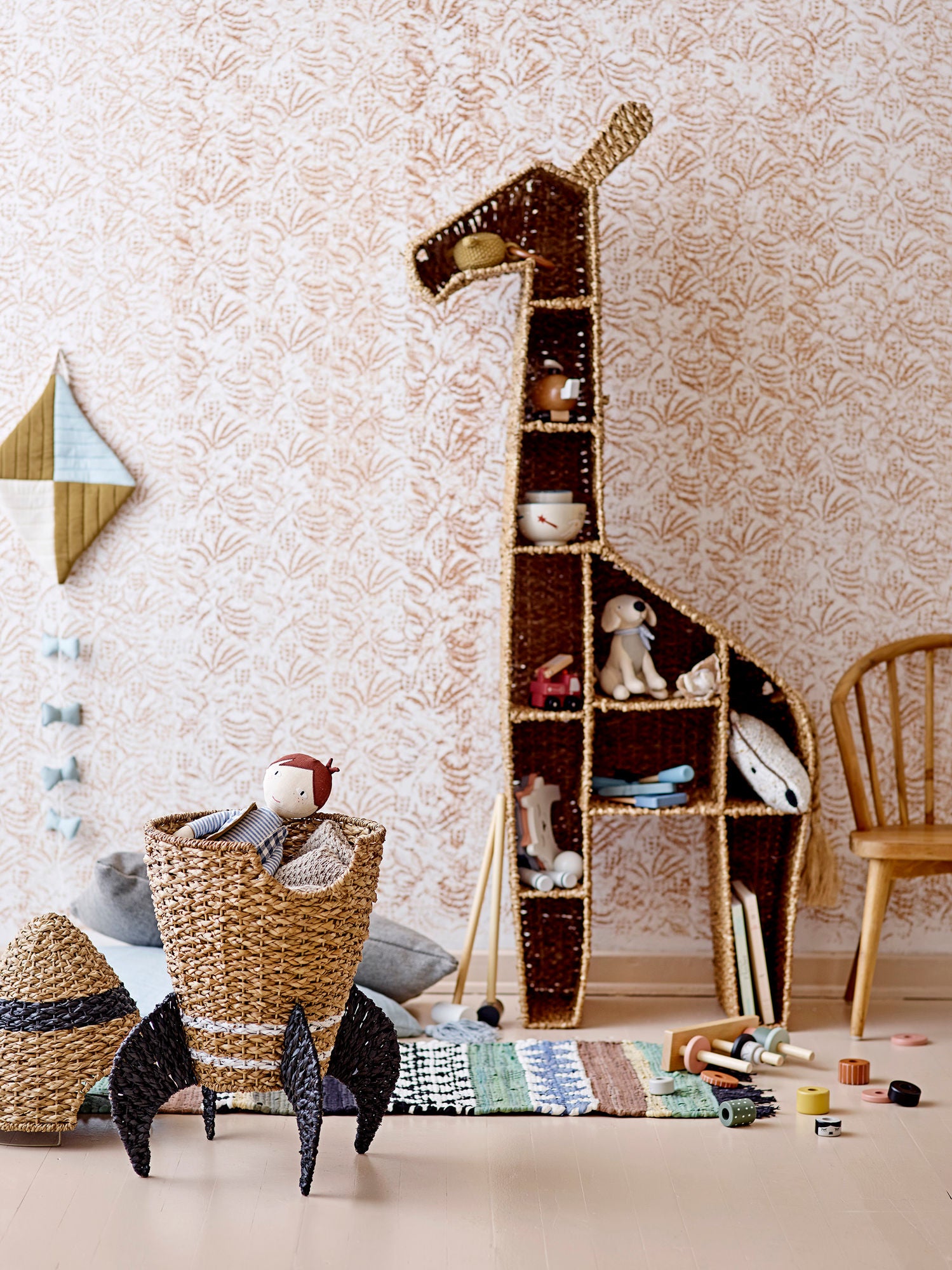 Cosmina Korb für Kinderzimmer aus Seegras und Rattan