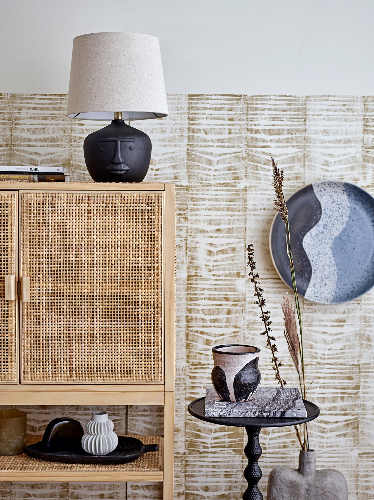 Halfdan Steingut Vase Weiß Nordisch Stil Kleine Blumenarrangements Tischdekoration