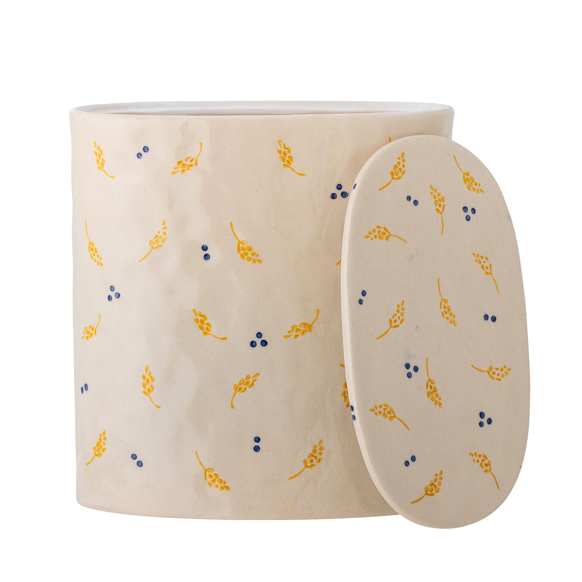 Pippine Gefäß mit Deckel, weiß, Steingut