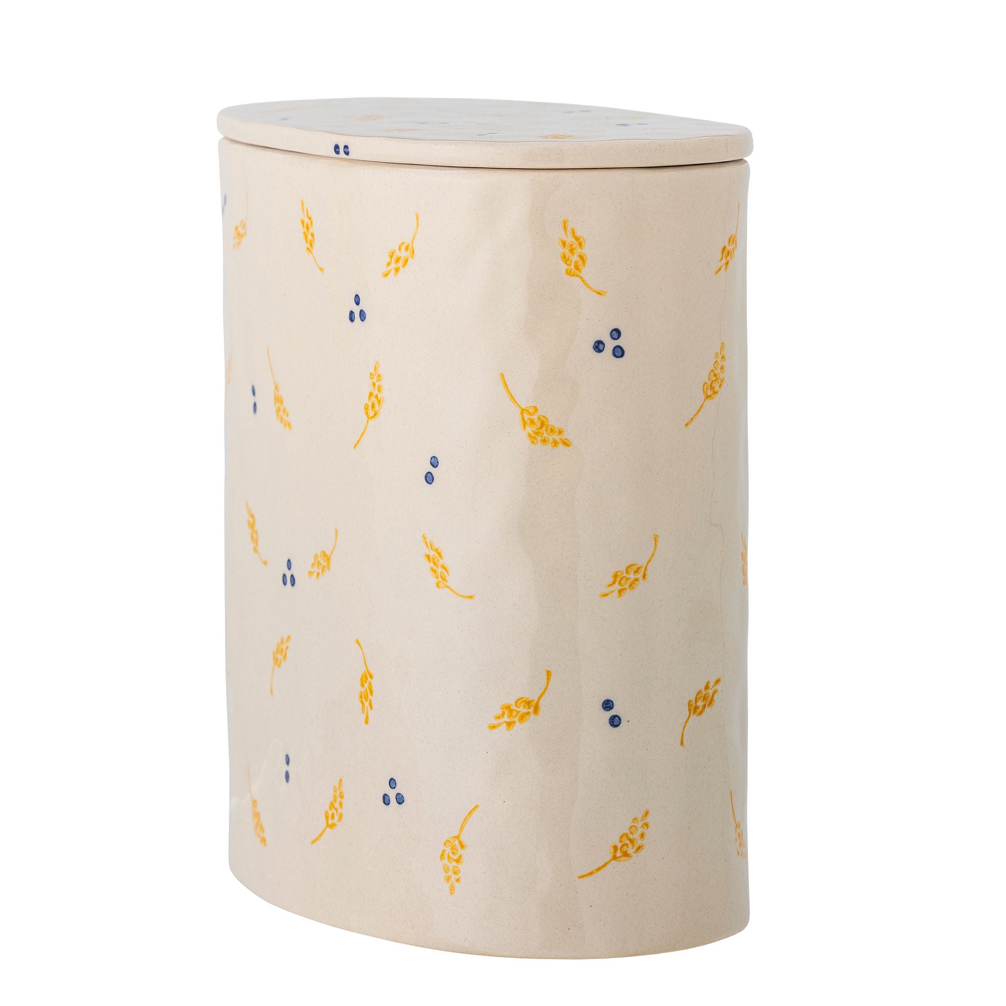 Pippine Gefäß mit Deckel, weiß, Steingut