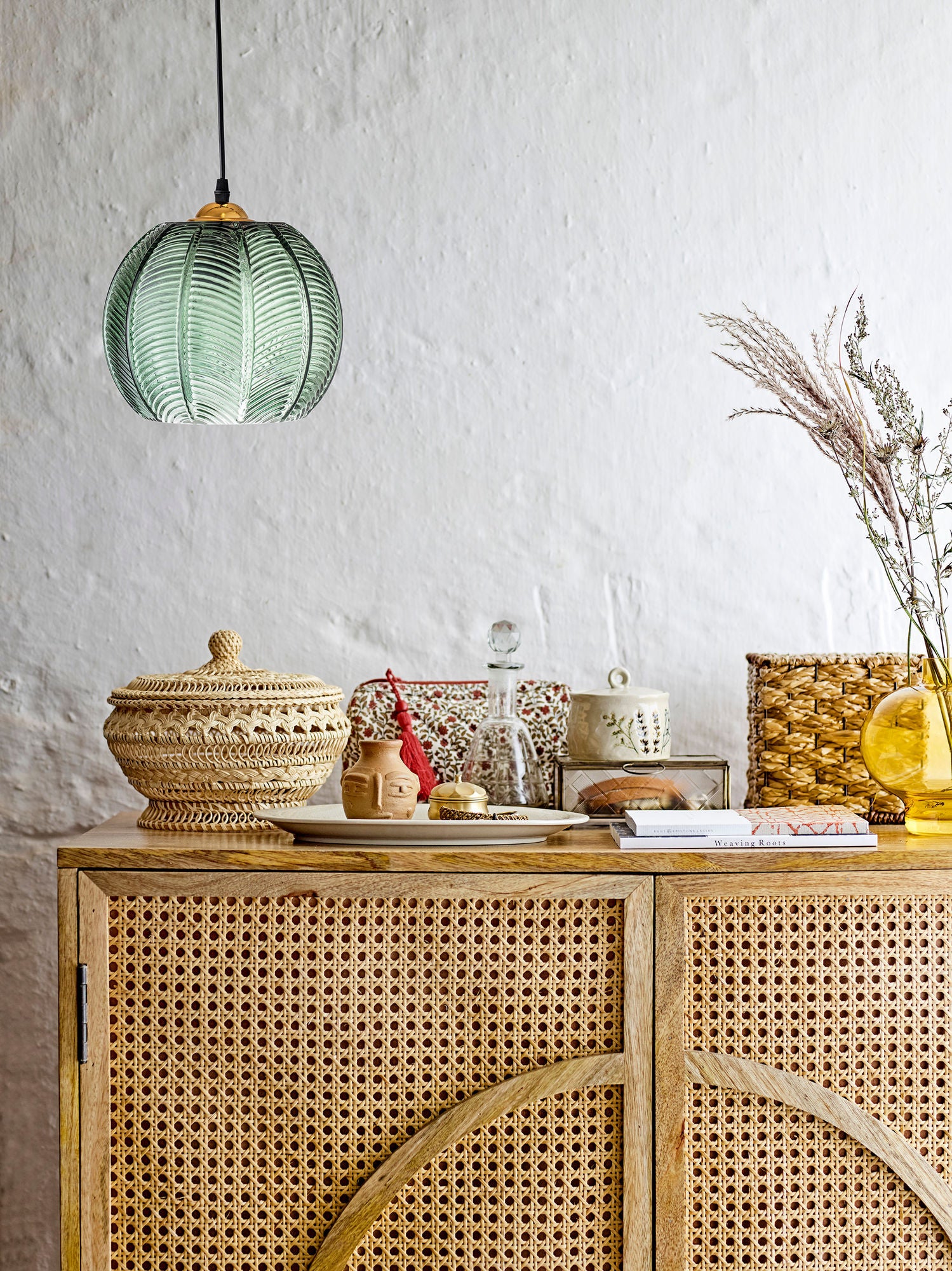 Adar Hängeleuchte, Grün, Glas