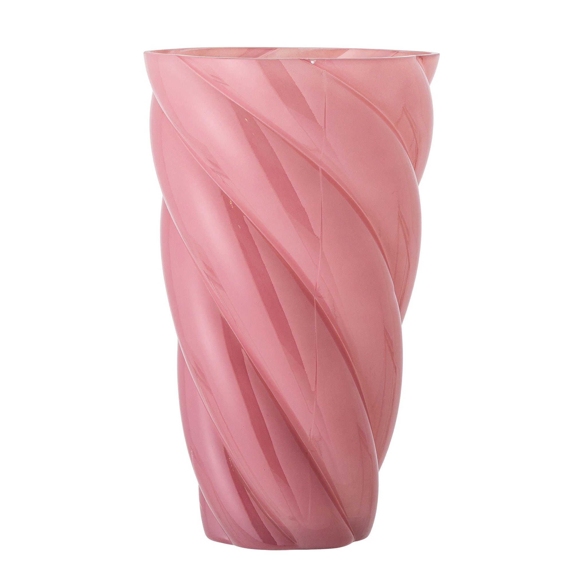 Callo Vase – Mundgeblasenes Glas mit elegantem Wirbel-Effekt