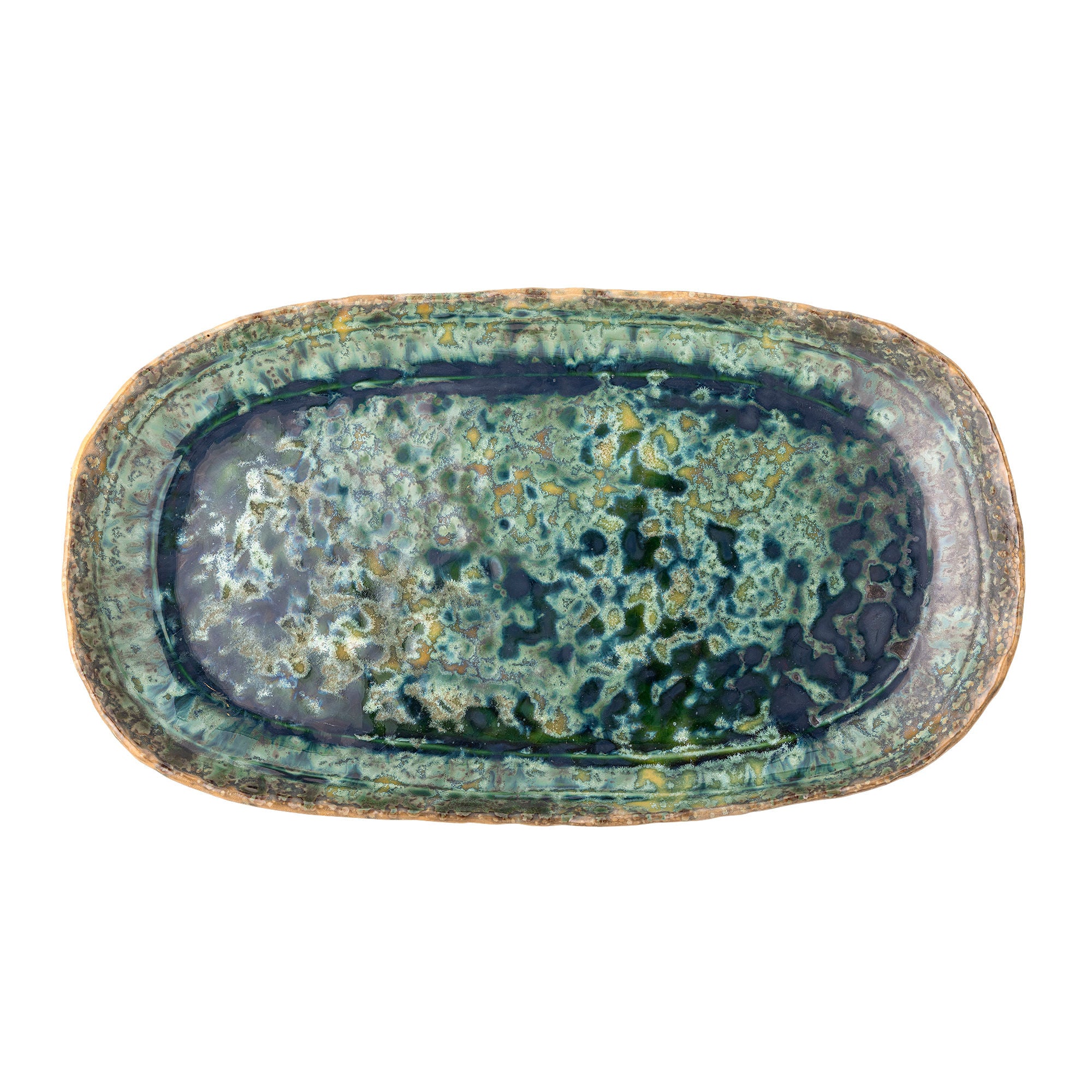 Milani Servierplatte, Grün, Steingut