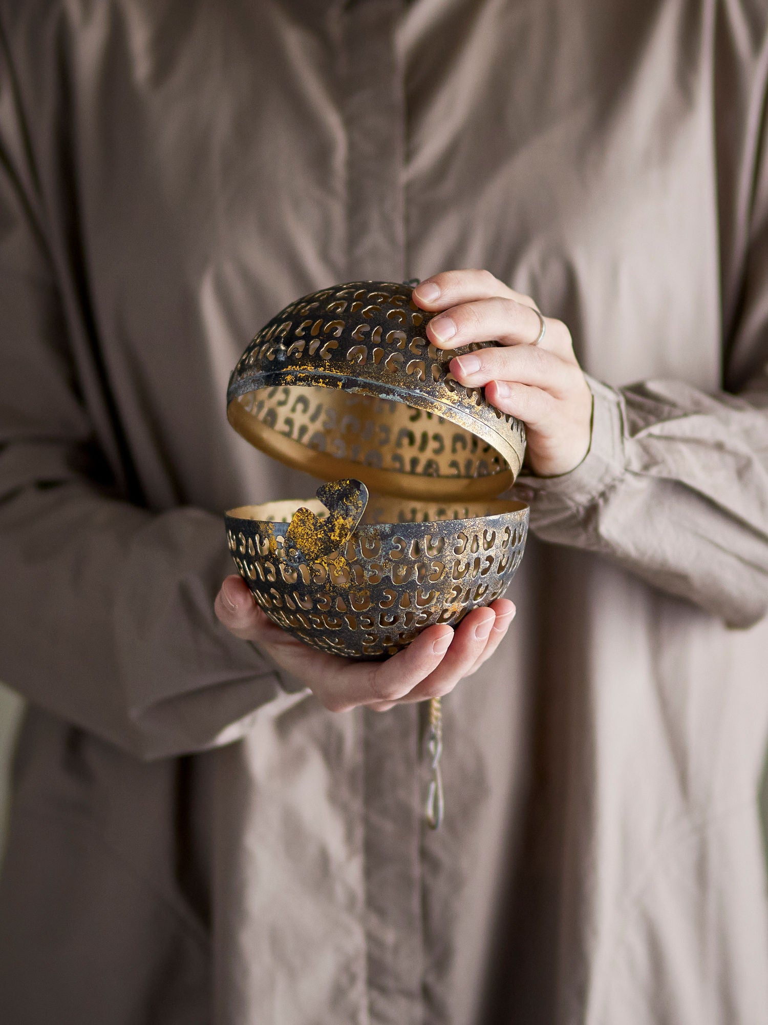 Lumie Deko, Messingfarben, Metall