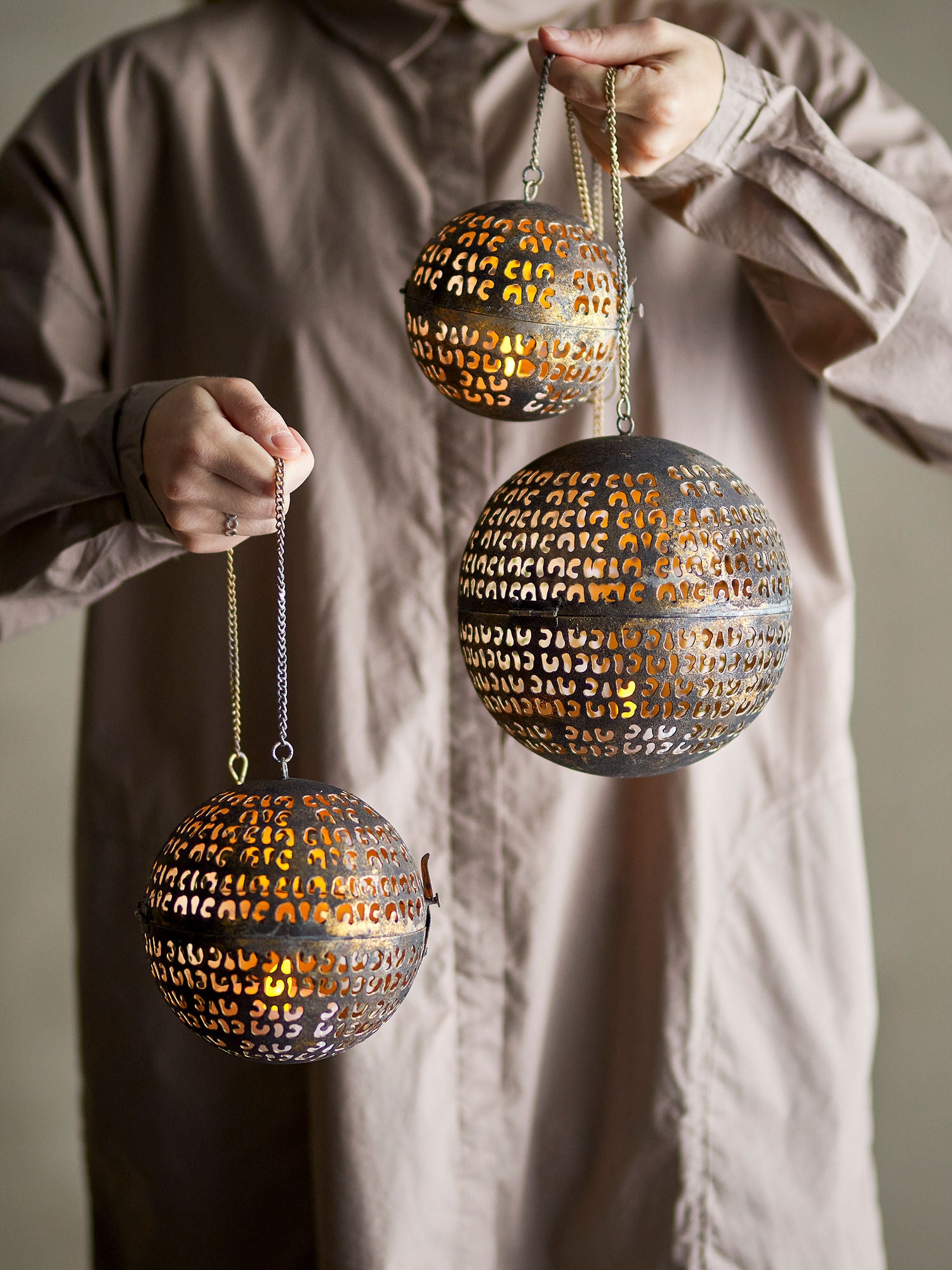 Lumie Deko, Messingfarben, Metall