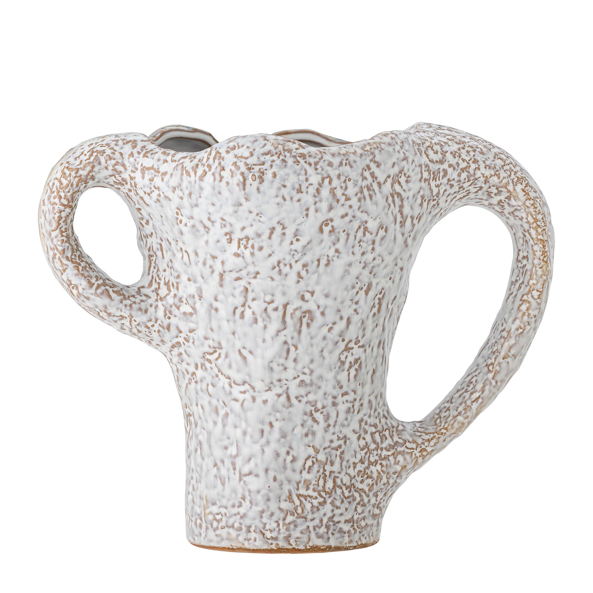 Ledger Vase – Organisches Steingutdesign mit reaktiver Glasur