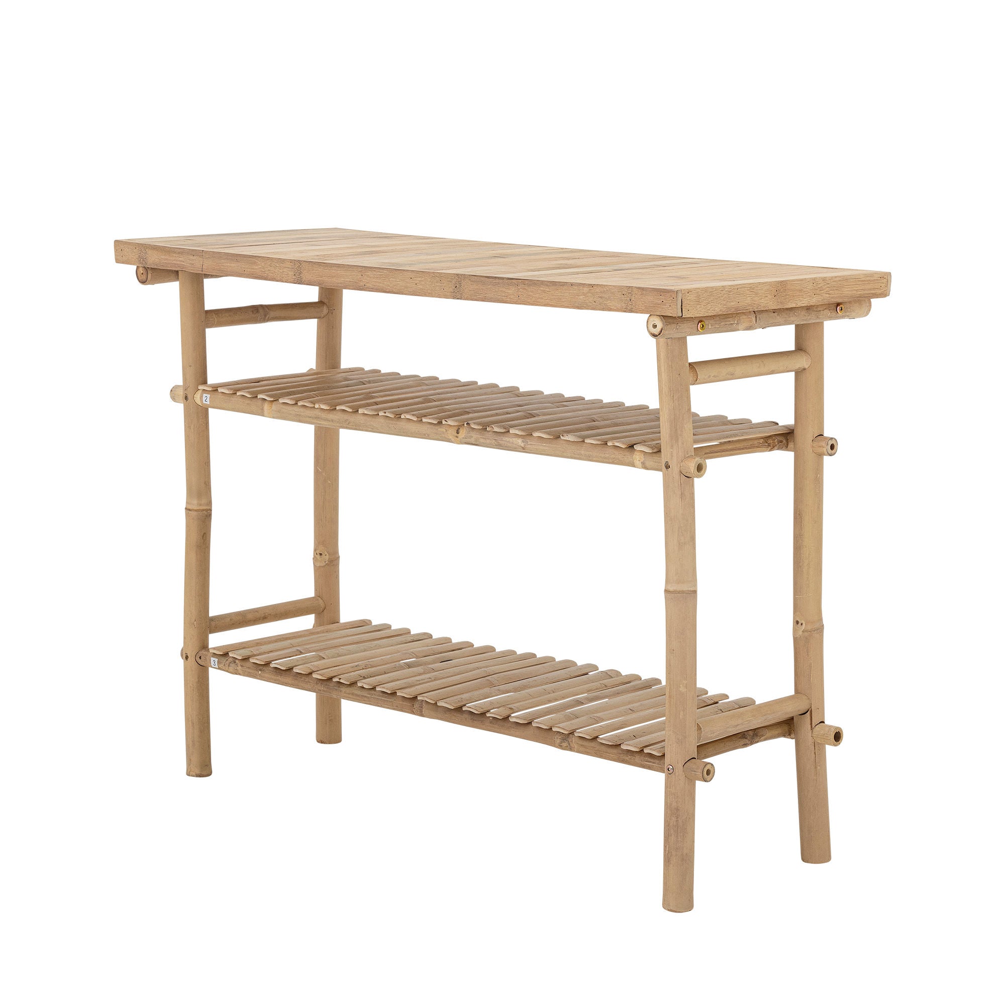 Sole Beistelltisch Bambus Natur Stilvolle Pflanzenpräsentation und Serviertisch