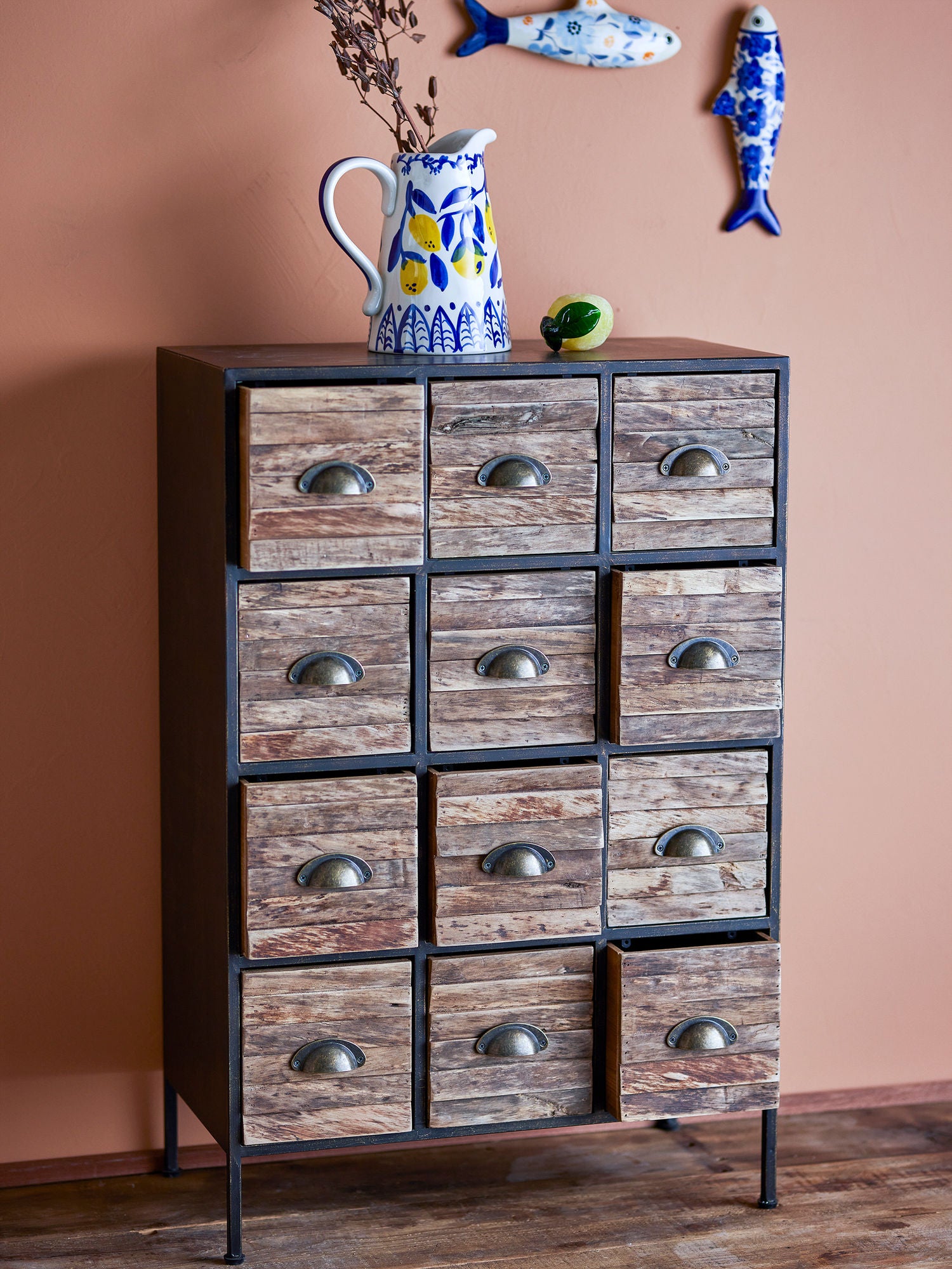 Matteo Schubladen, Schwarz, Metall