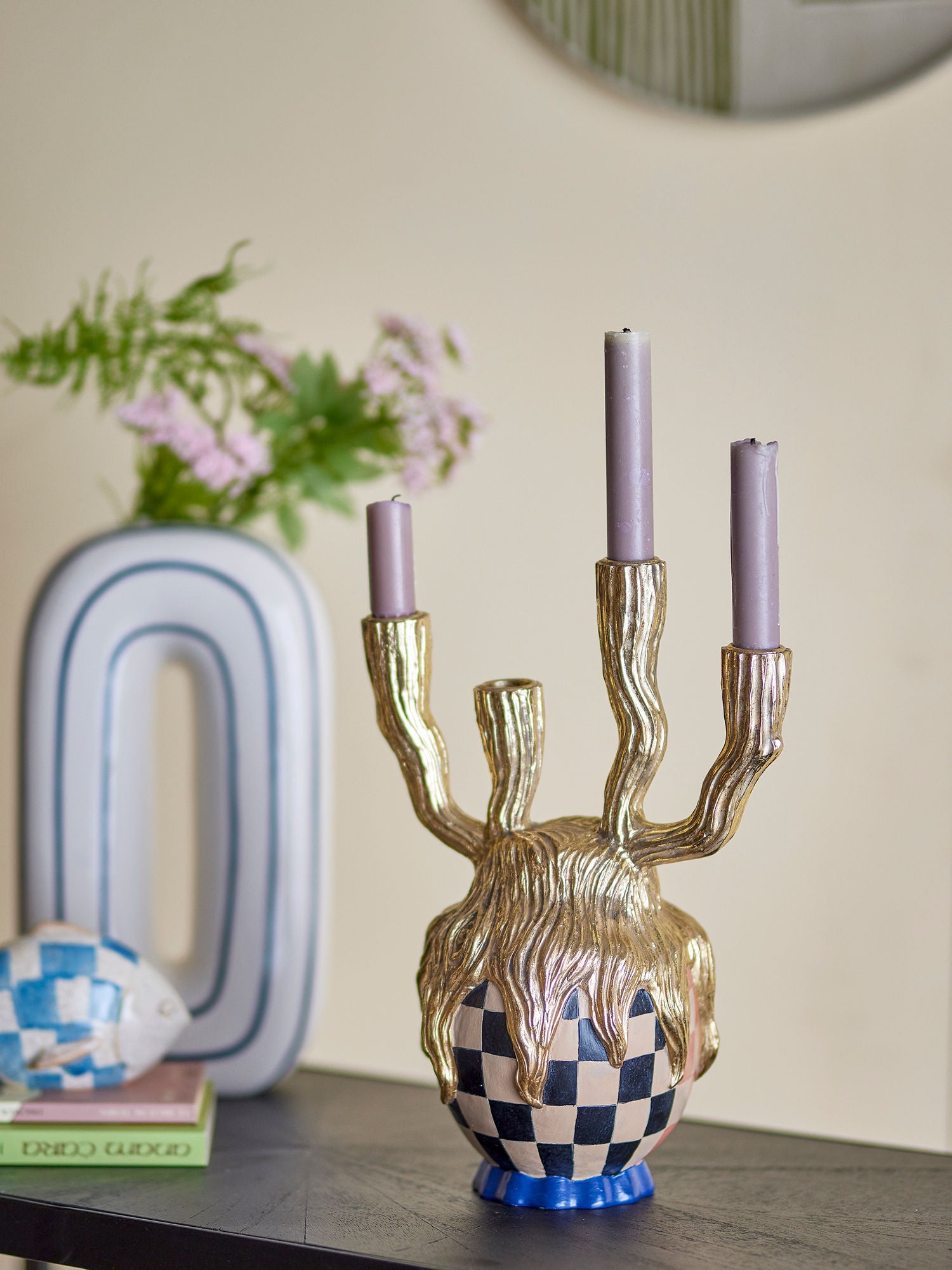 Medusa Kerzenhalter, Gold, Polyresin