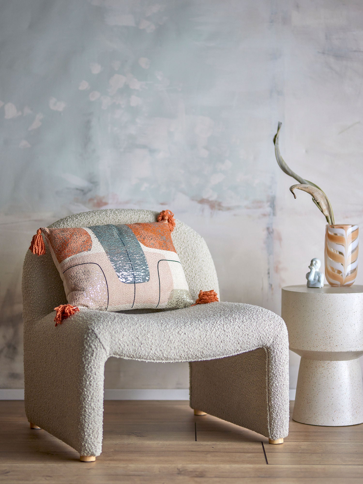 Lanzo Kissen – Gewebtes Design mit silbernem Akzent