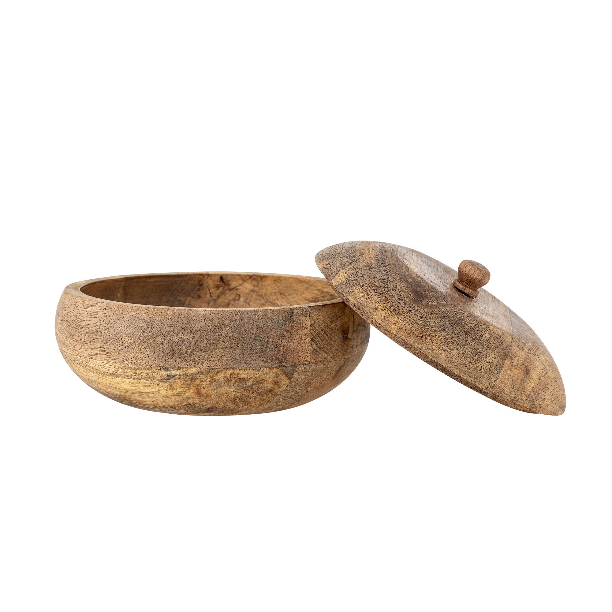 Marisa Gefäß mit Deckel, Natur, FSC 100%® Mango