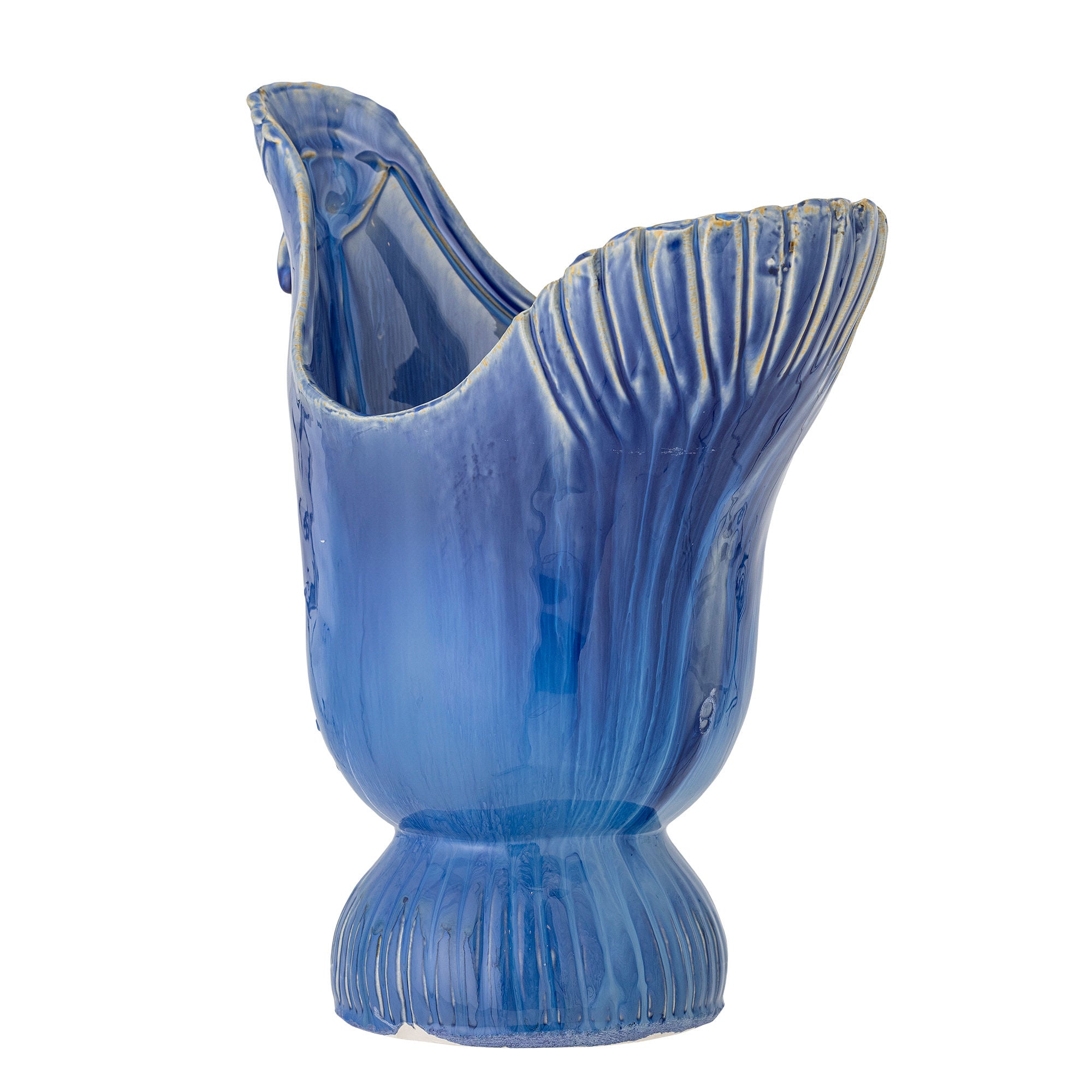 Wylie Vase, Blau, Steingut