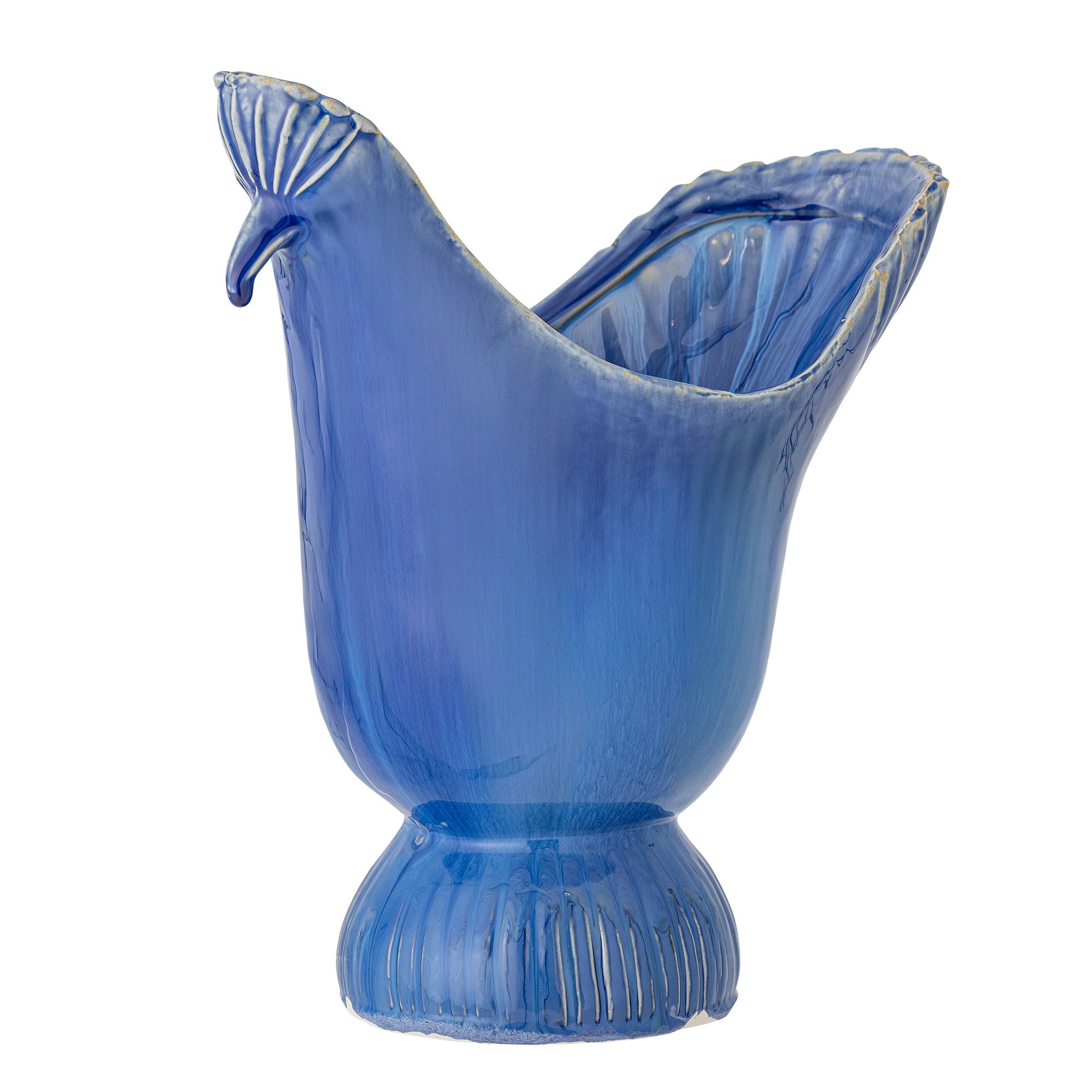 Wylie Vase, Blau, Steingut
