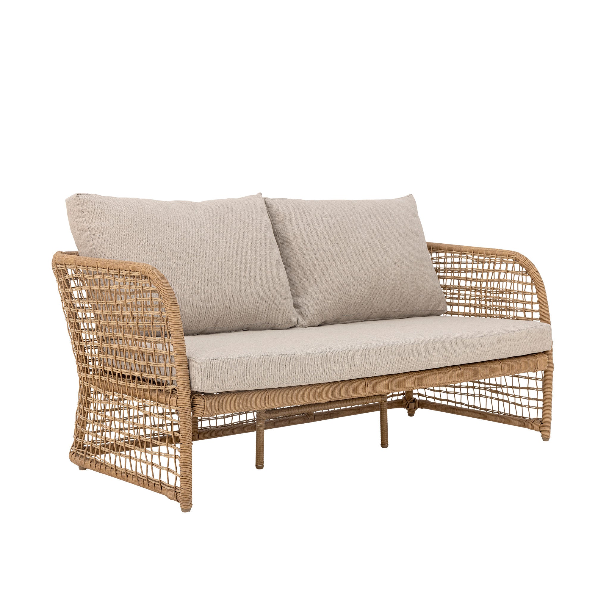 Penzano Sofa Natur Outdoor Polyrattan Gemütliche Gartenlounge