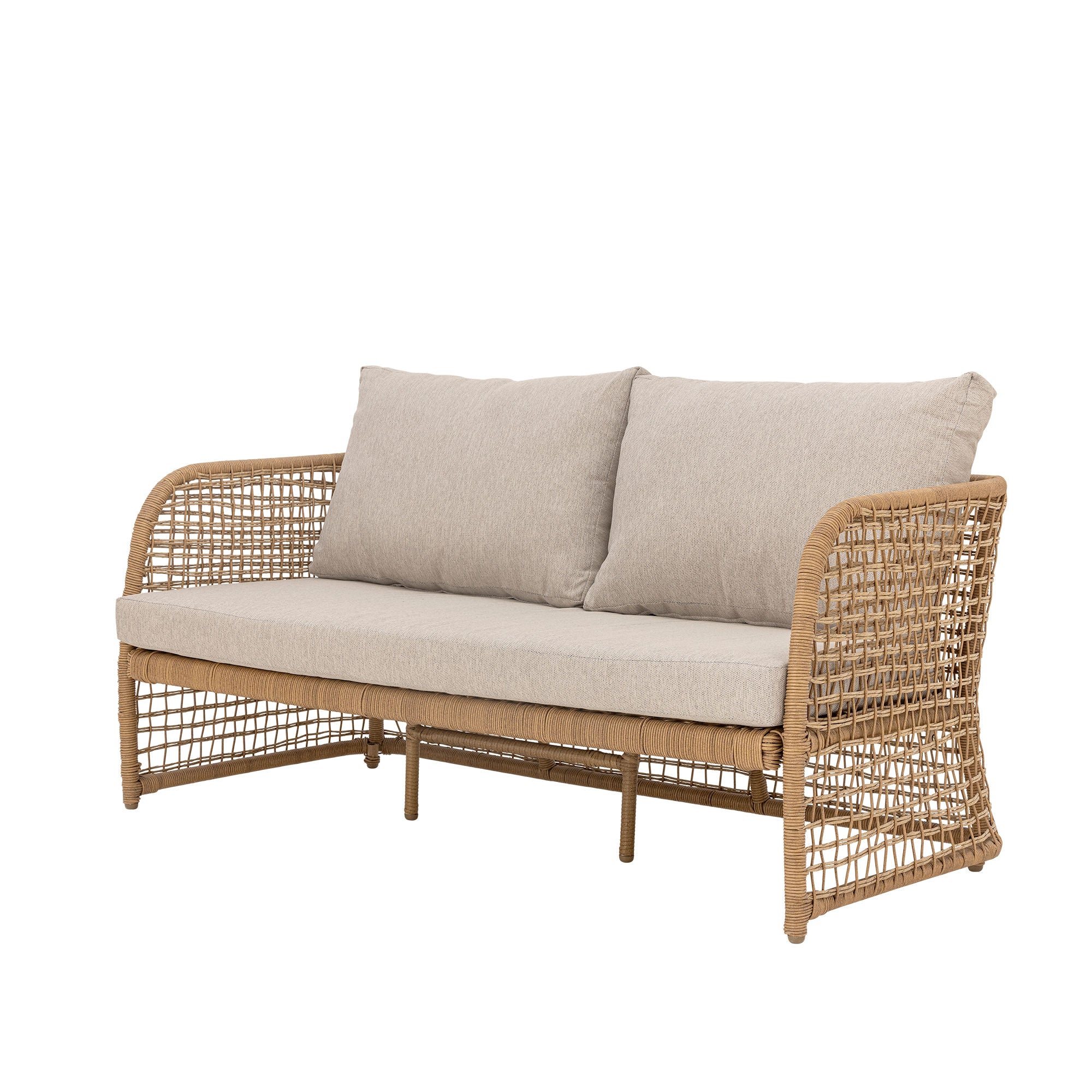 Penzano Sofa Natur Outdoor Polyrattan Gemütliche Gartenlounge