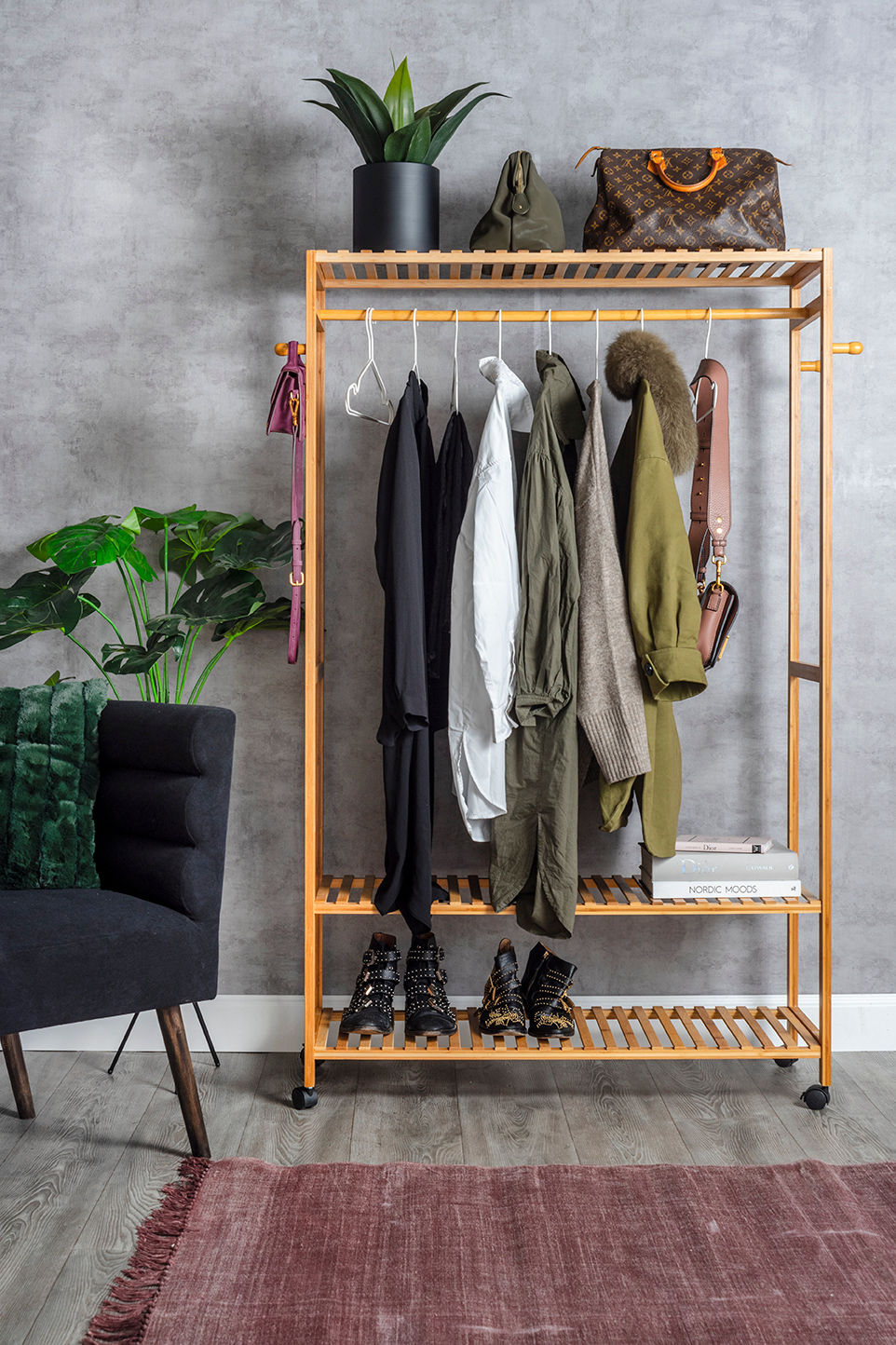 Garderobe Bamboo Leitmotiv Kleiderständer Bambus