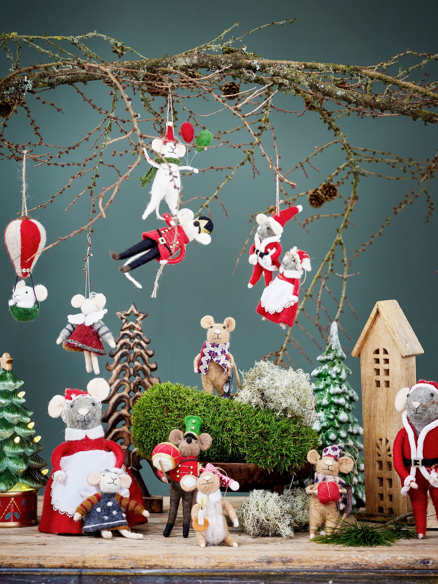 Peo Ornament Deko Figuren, Braun, Wolle