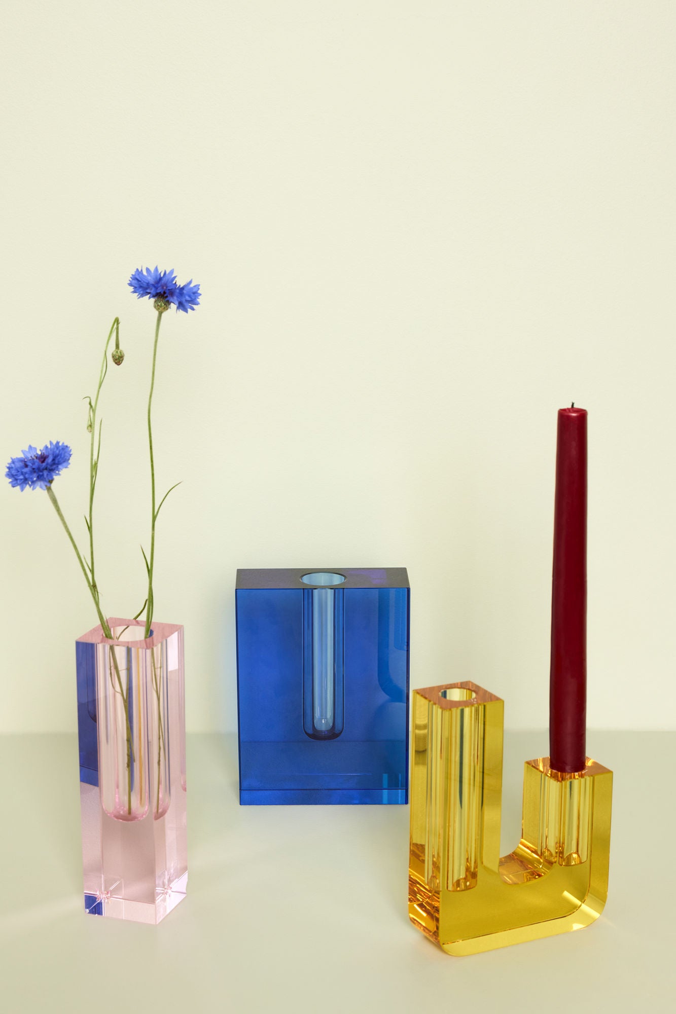 Block Vase Slim Rosa