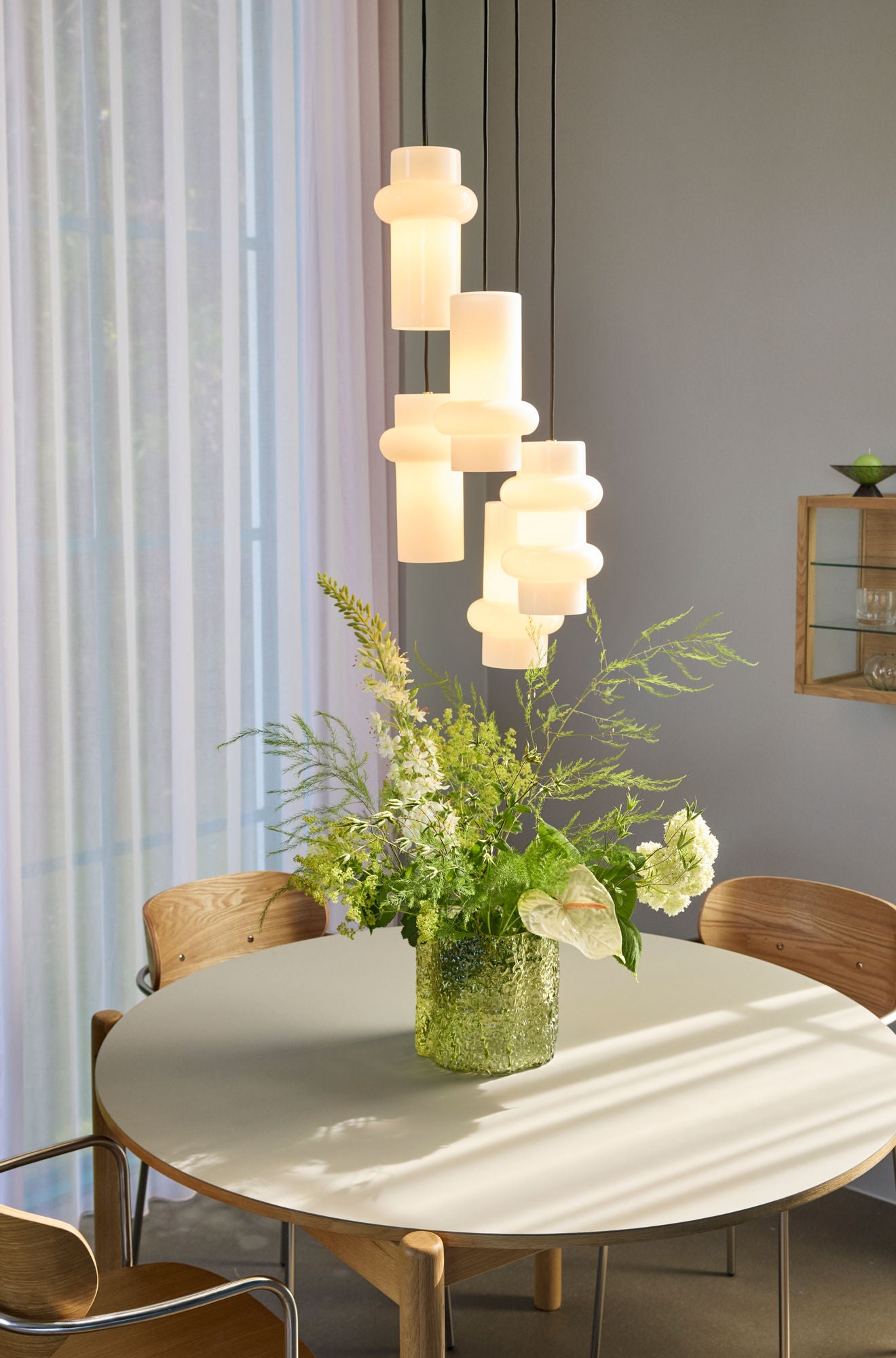 Oblique Esstisch Rund Grau