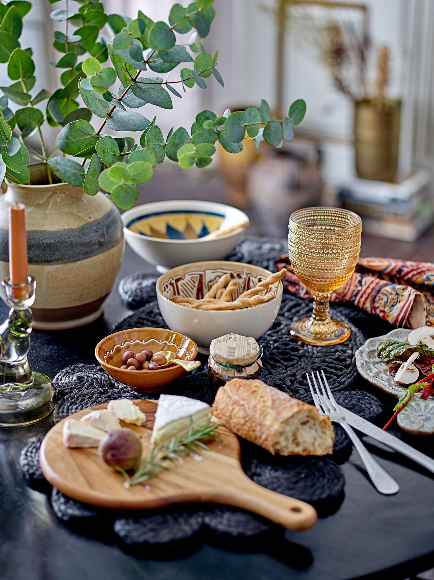 Heikki Schale Aus Steinzeug Handbemalt In Warme Farben