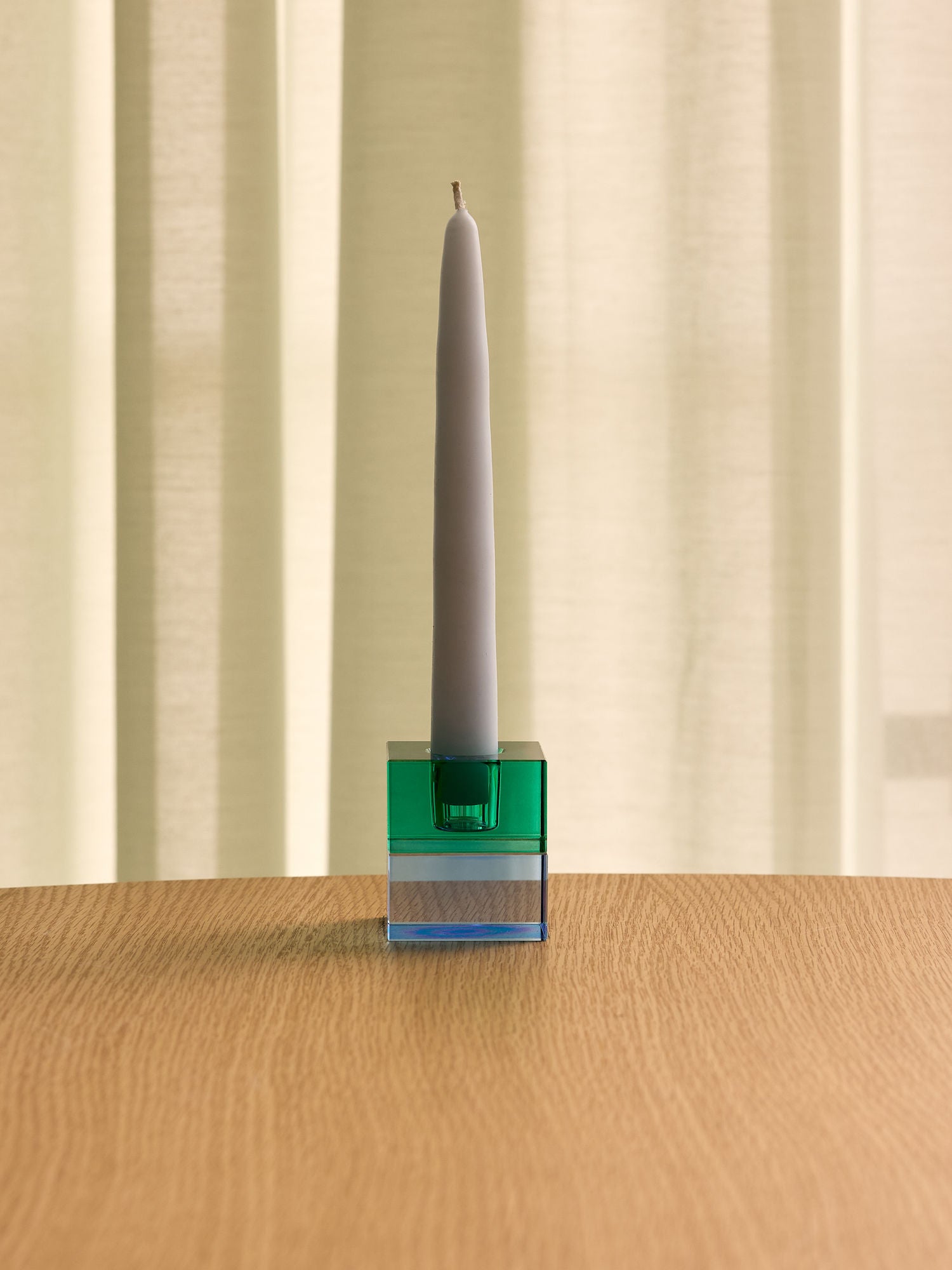 Block Kerzenständer Grün/Blue & Orange/Grün (2er Set)